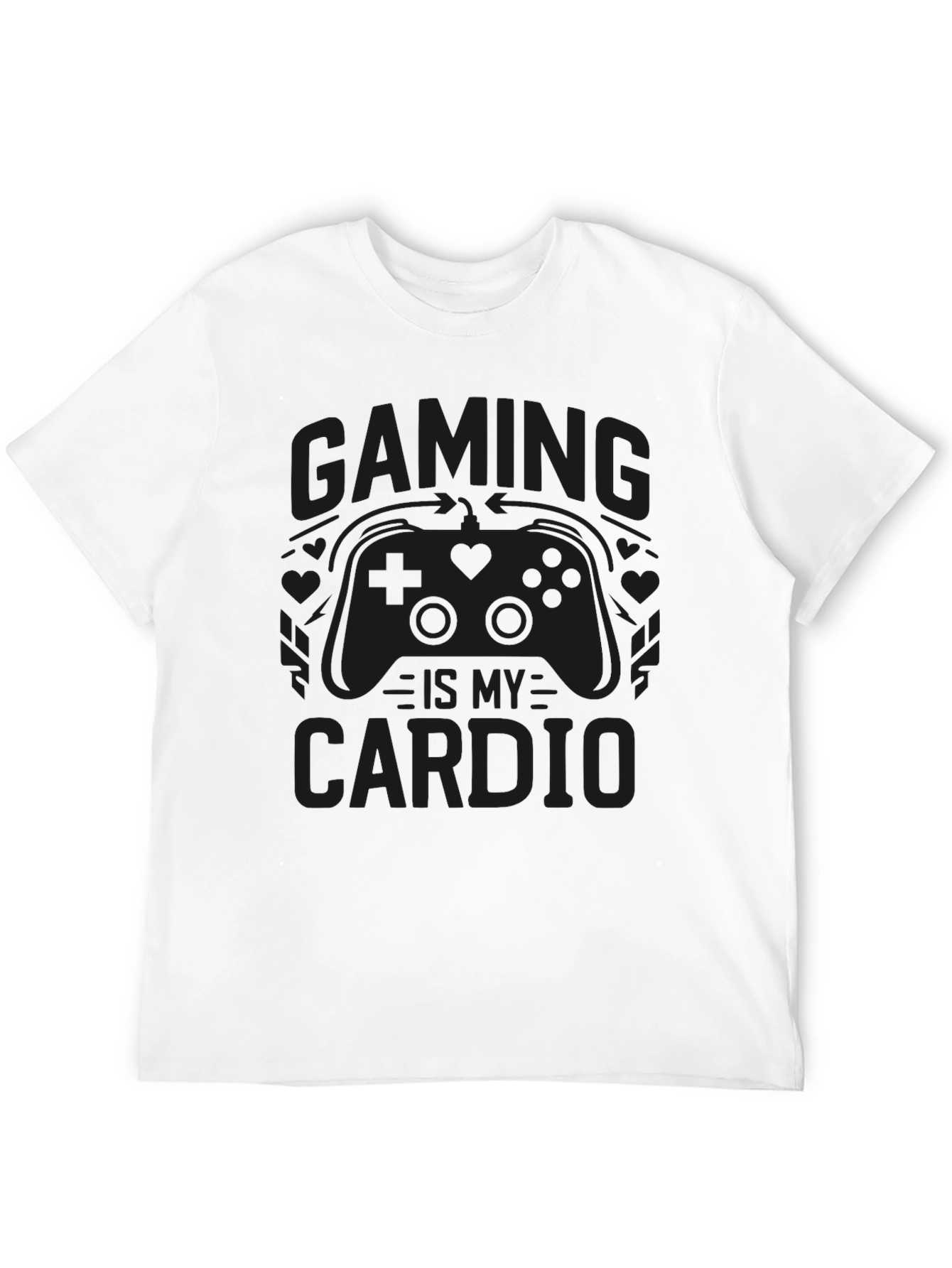 Gaming is My Cardio Black T-Shirt