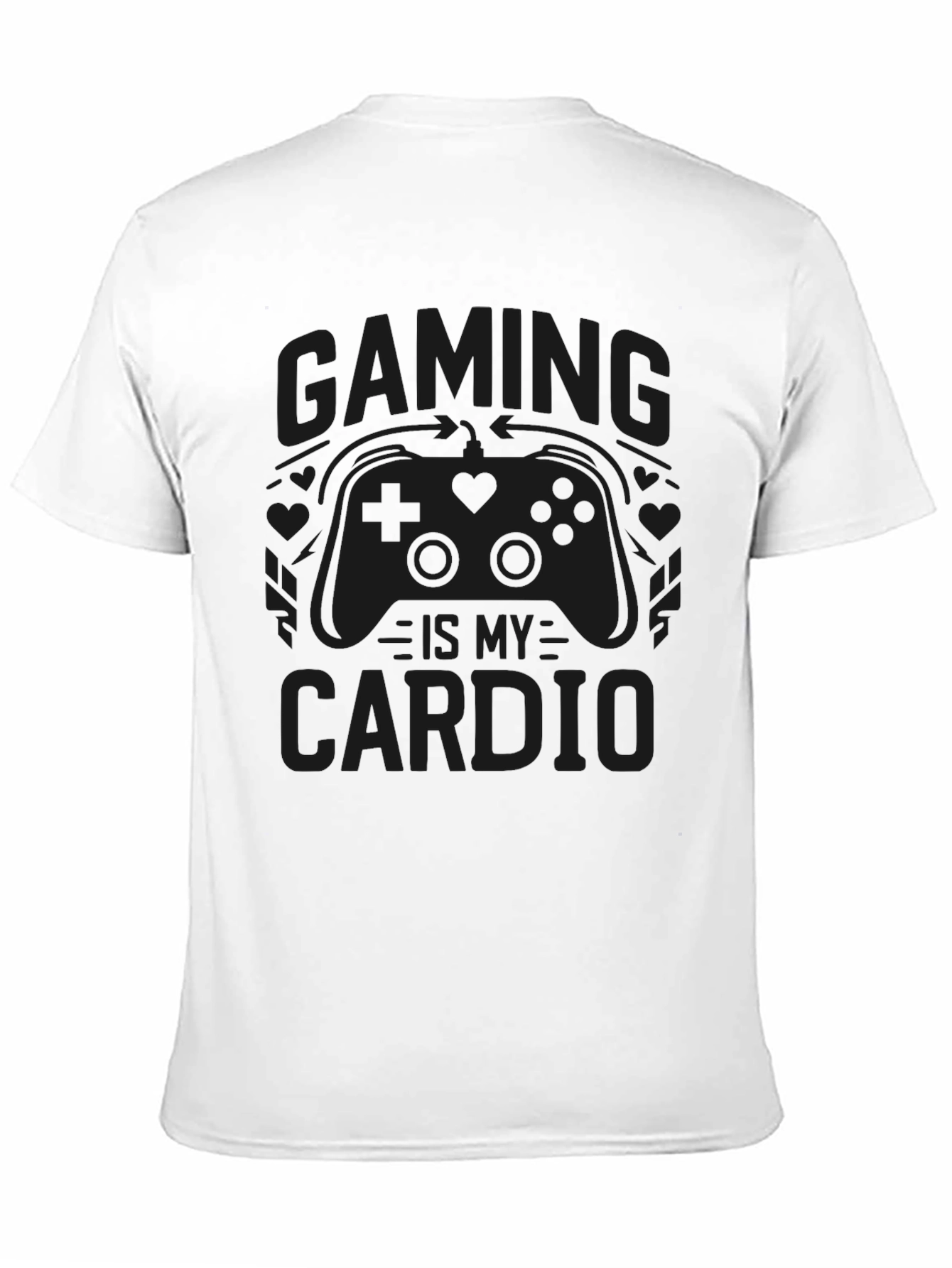 Gaming is My Cardio Black T-Shirt