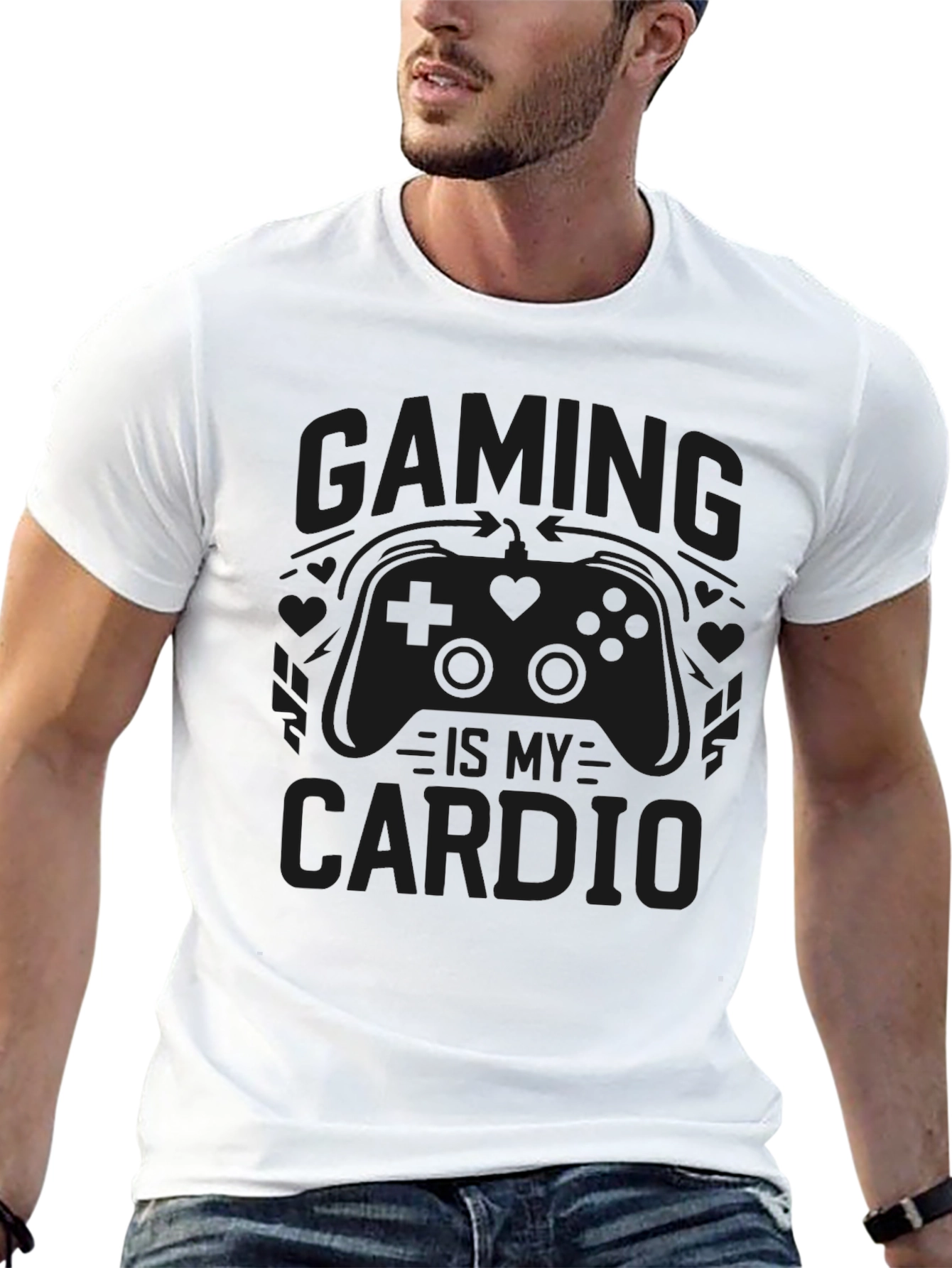 Gaming is My Cardio Black T-Shirt