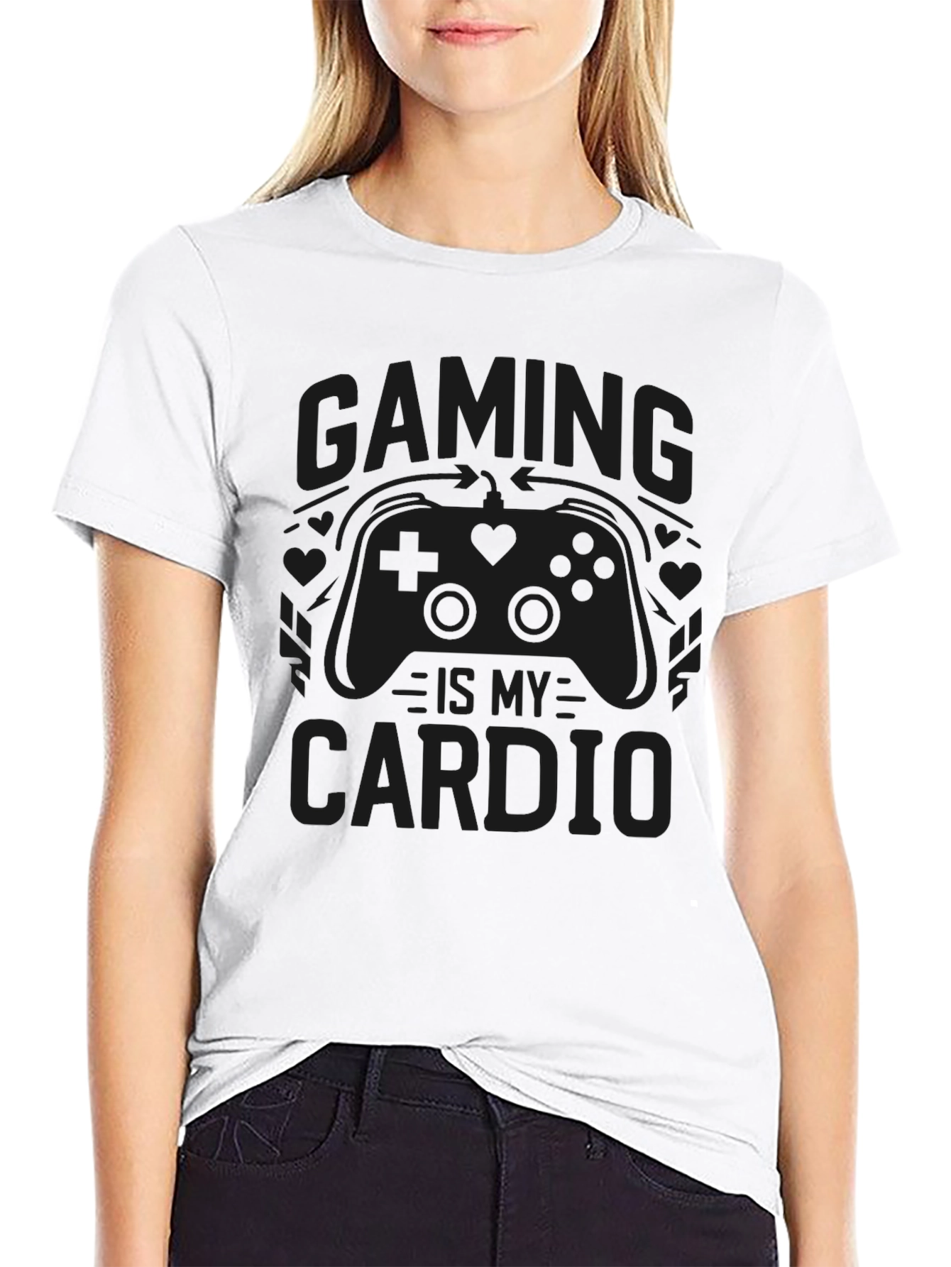Gaming is My Cardio Black T-Shirt
