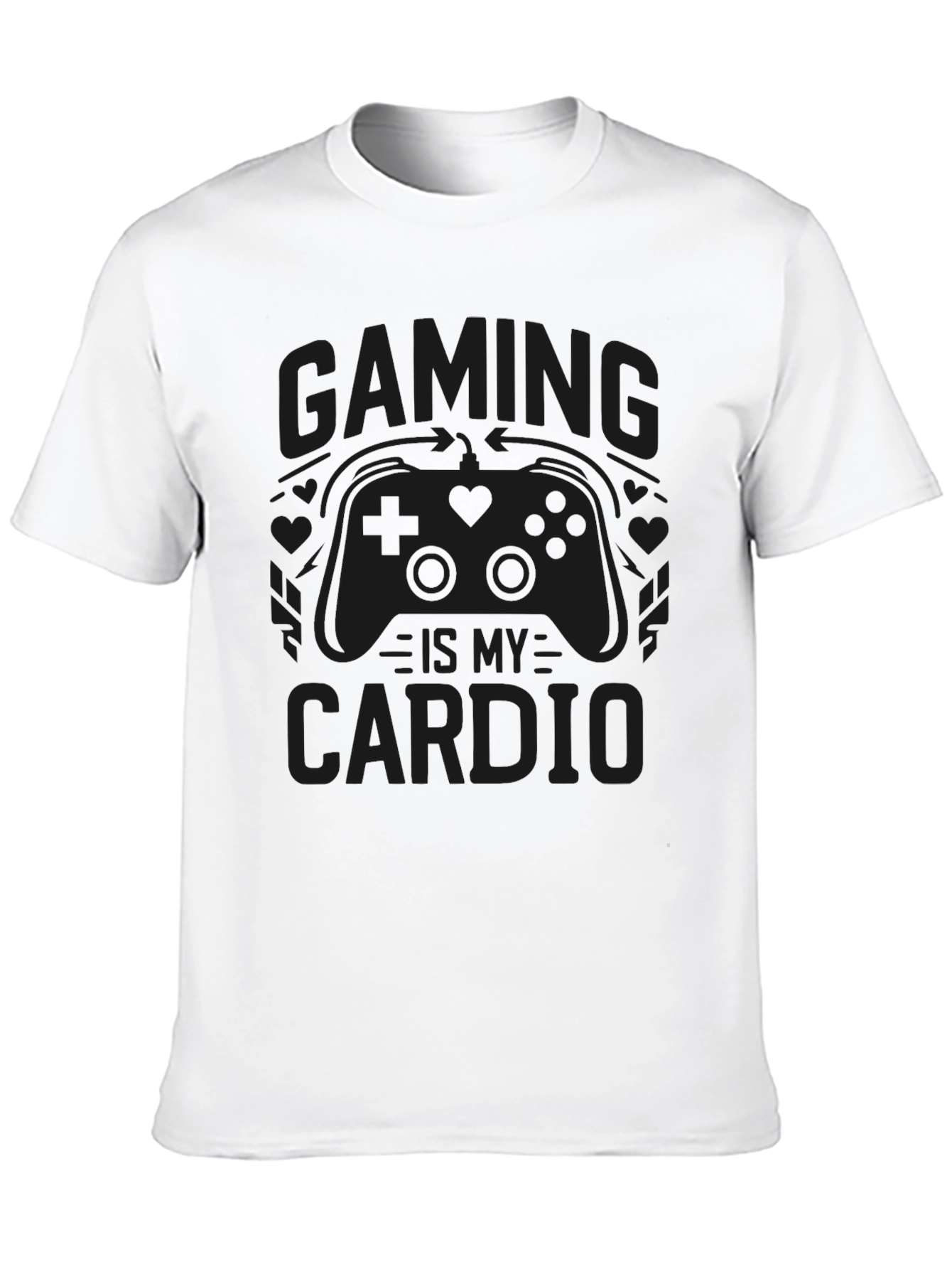 Gaming is My Cardio Black T-Shirt