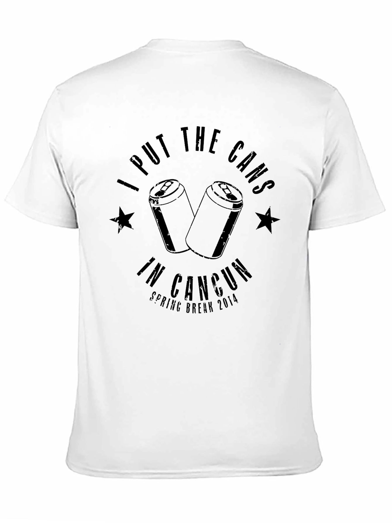 I Put the Cans in Cancun Black Graphic T-Shirt