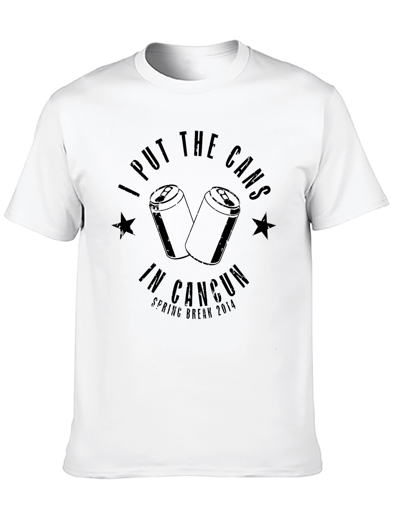 I Put the Cans in Cancun Black Graphic T-Shirt
