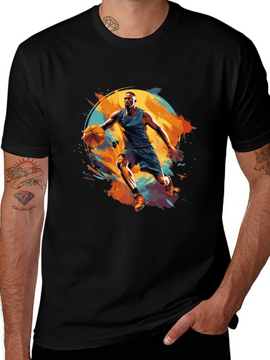 Basketball Player Graphic Black T-Shirt