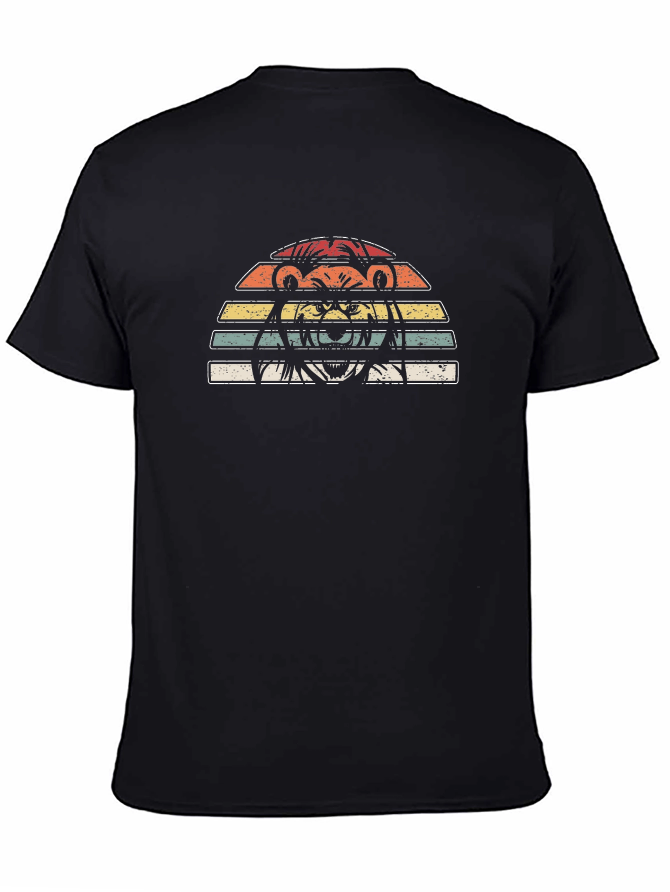 Retro Sunset Bear Graphic T-Shirt