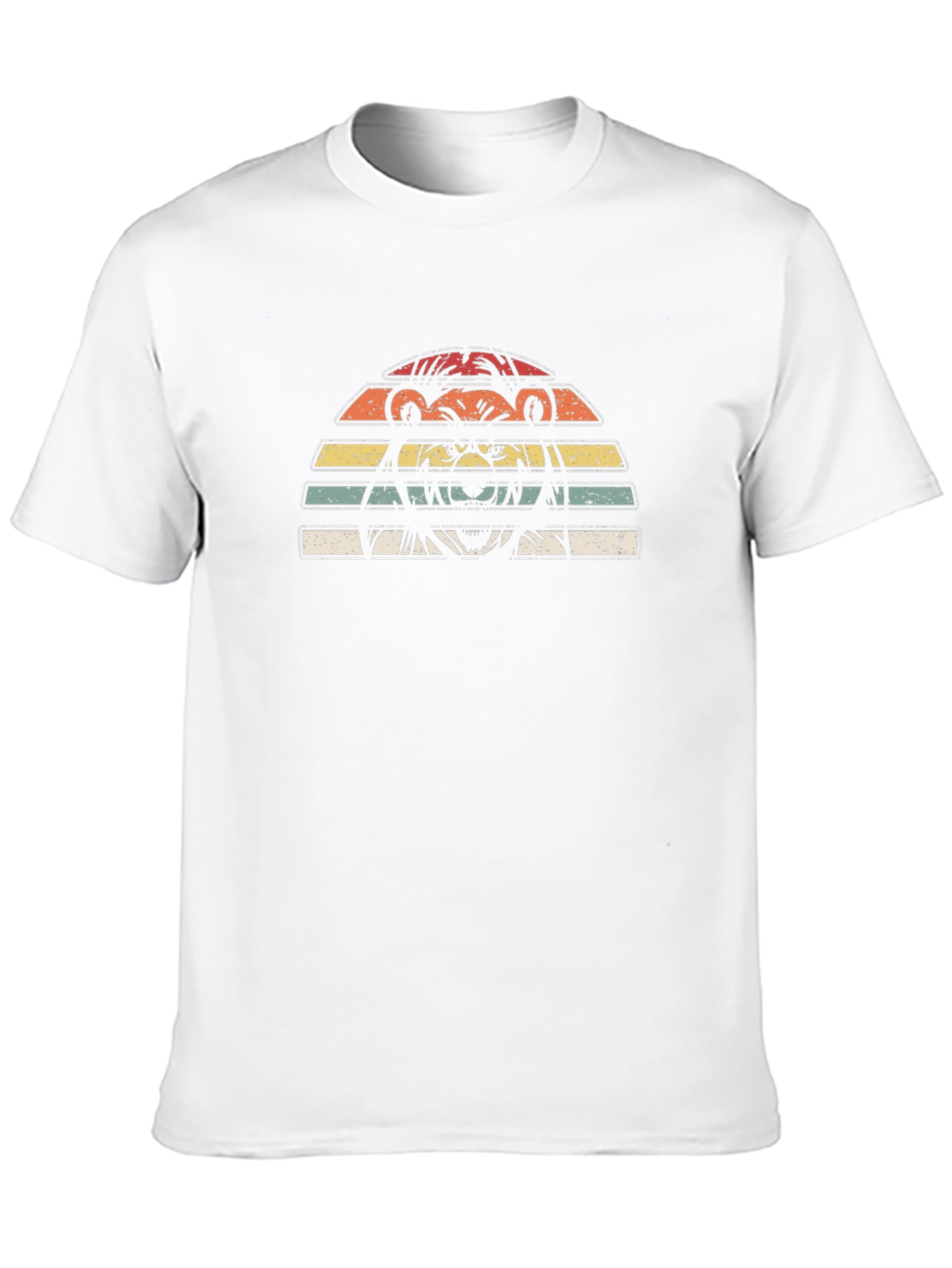 Retro Sunset Bear Graphic T-Shirt