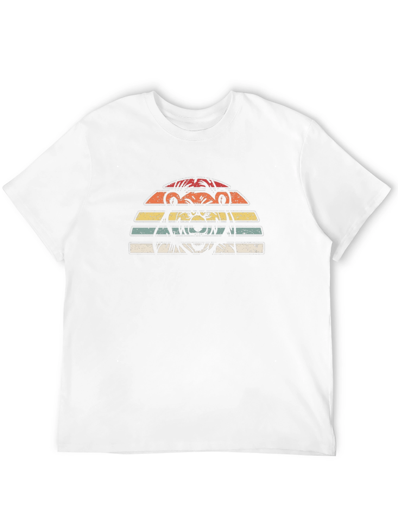 Retro Sunset Bear Graphic T-Shirt