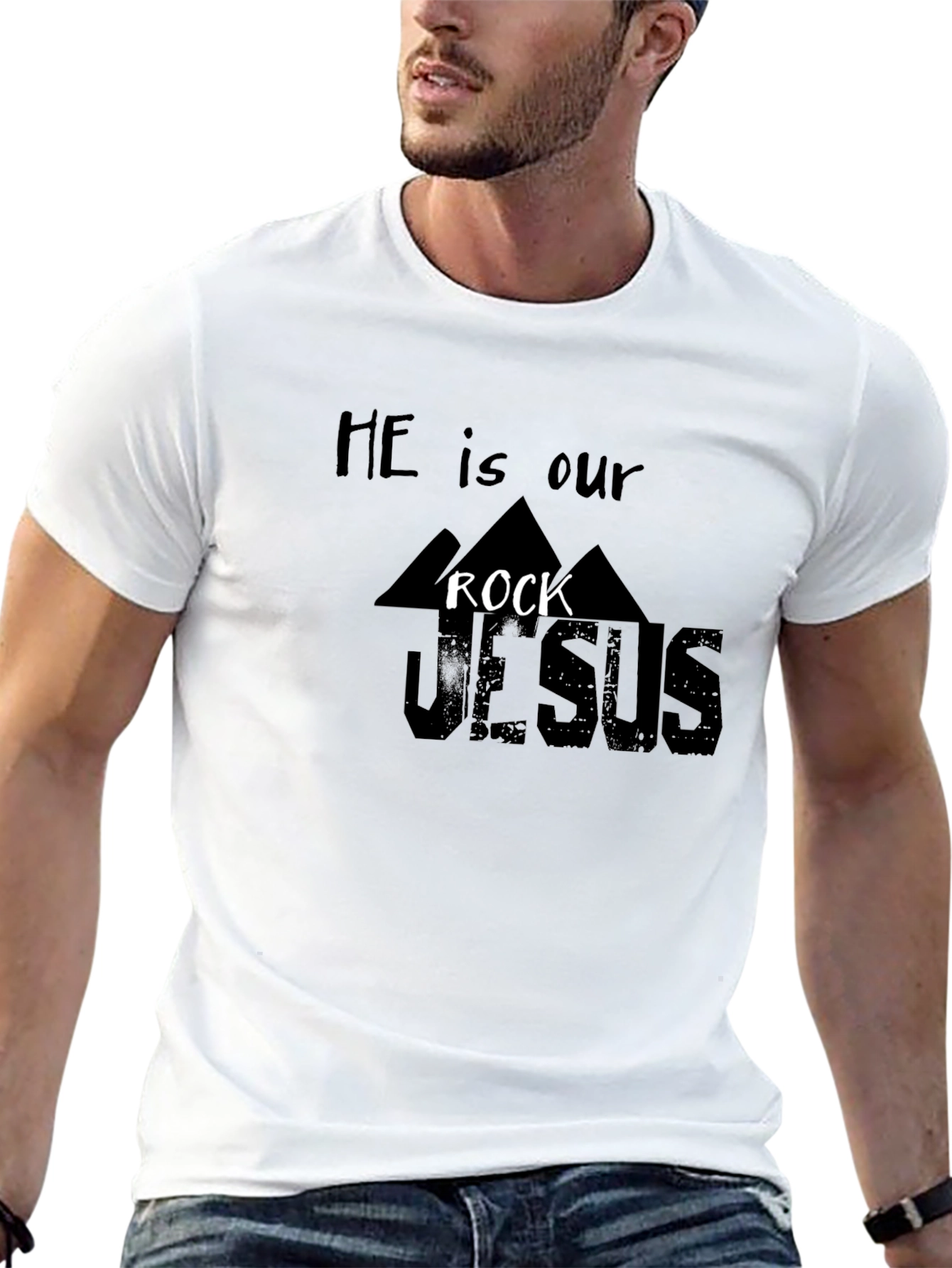 He Is Our Rock JESUS Graphic T-Shirt