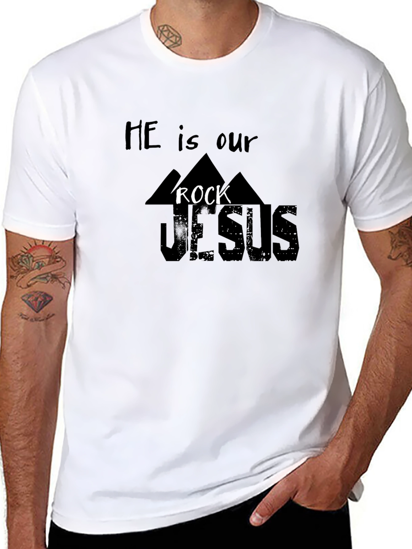 He Is Our Rock JESUS Graphic T-Shirt