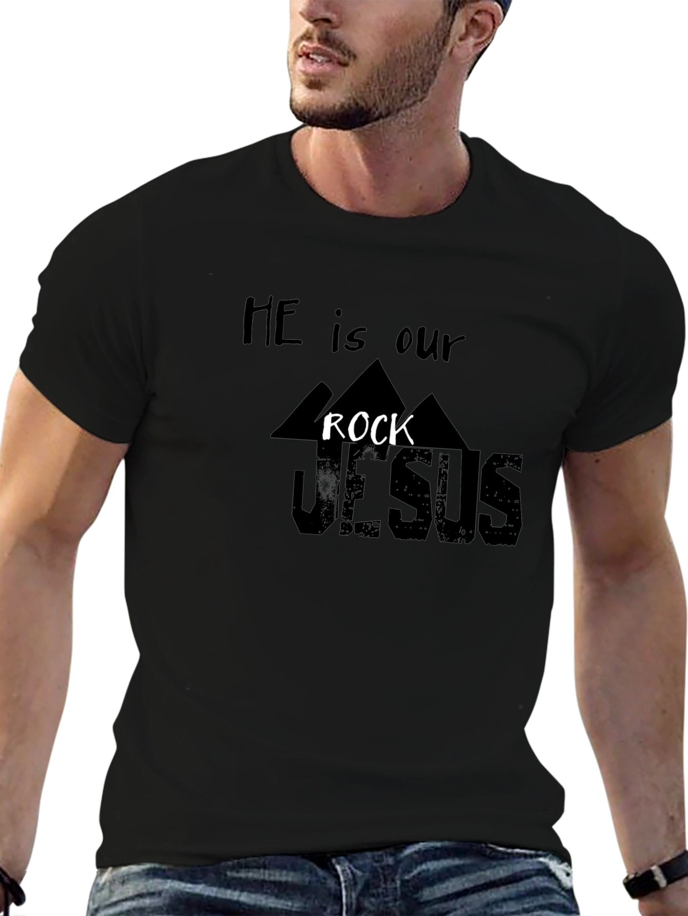 He Is Our Rock JESUS Graphic T-Shirt