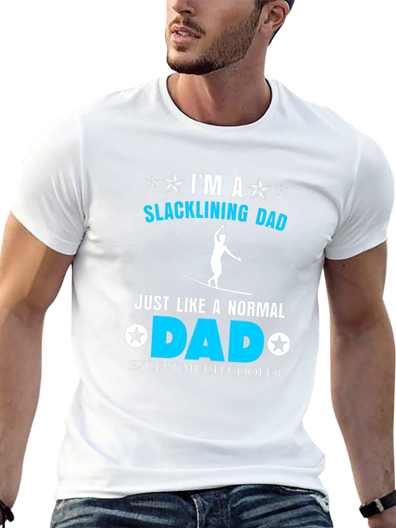 Slacklining Dad T-Shirt - Cool Dad Edition