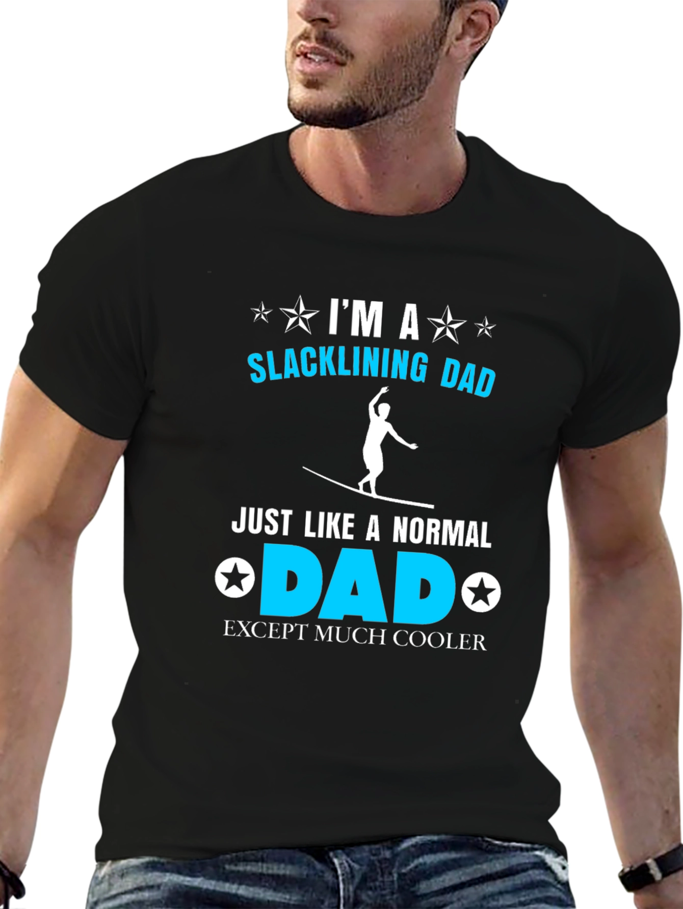 Slacklining Dad T-Shirt - Cool Dad Edition