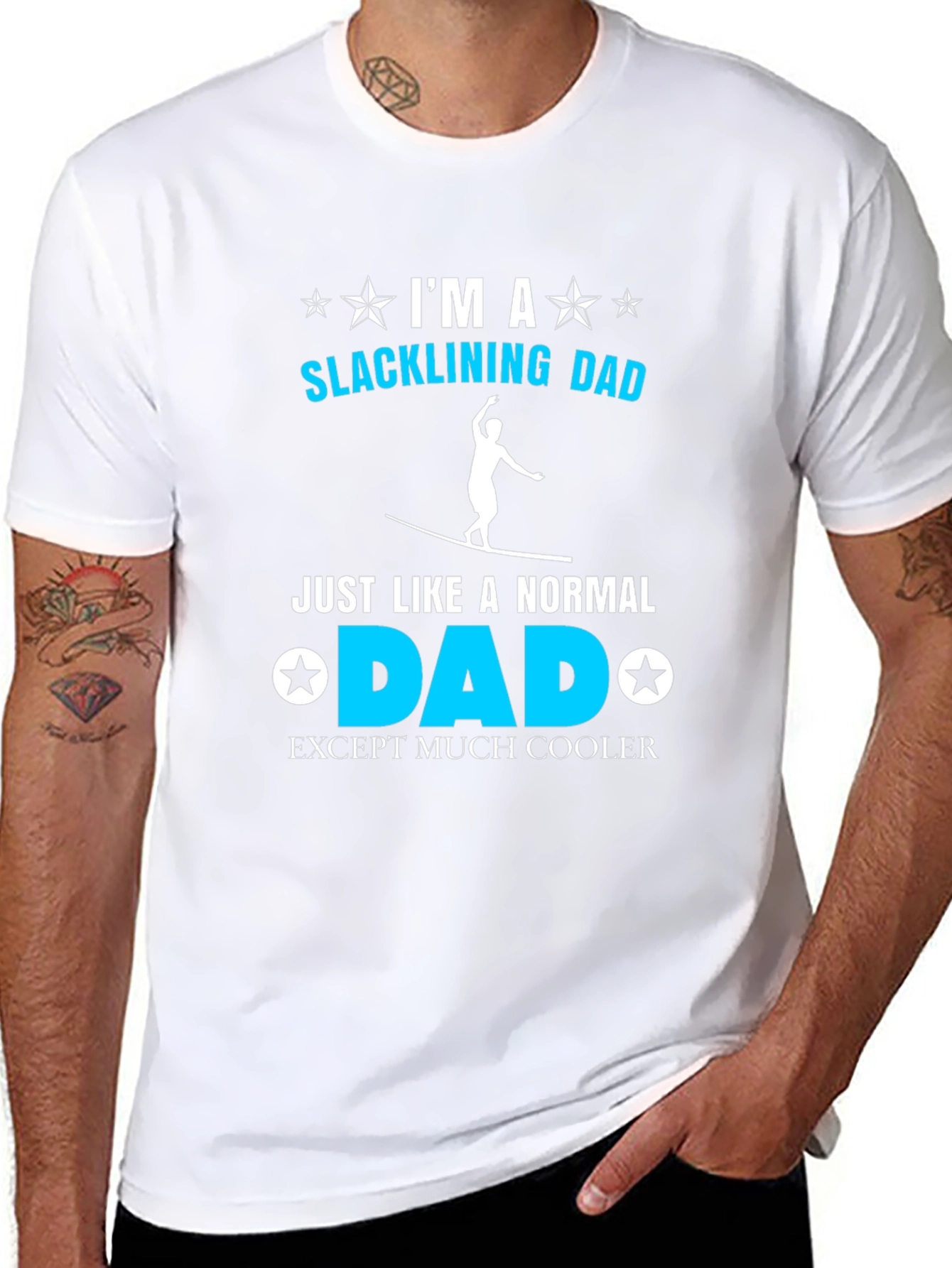 Slacklining Dad T-Shirt - Cool Dad Edition
