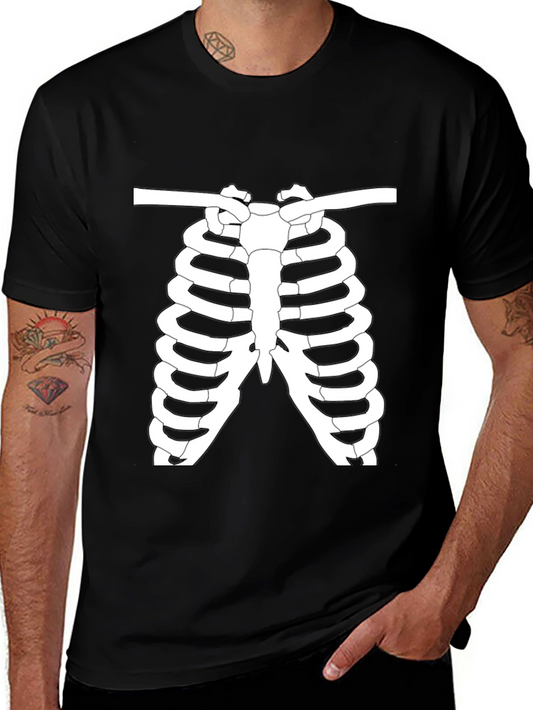 Skeleton Rib Cage Graphic T-Shirt