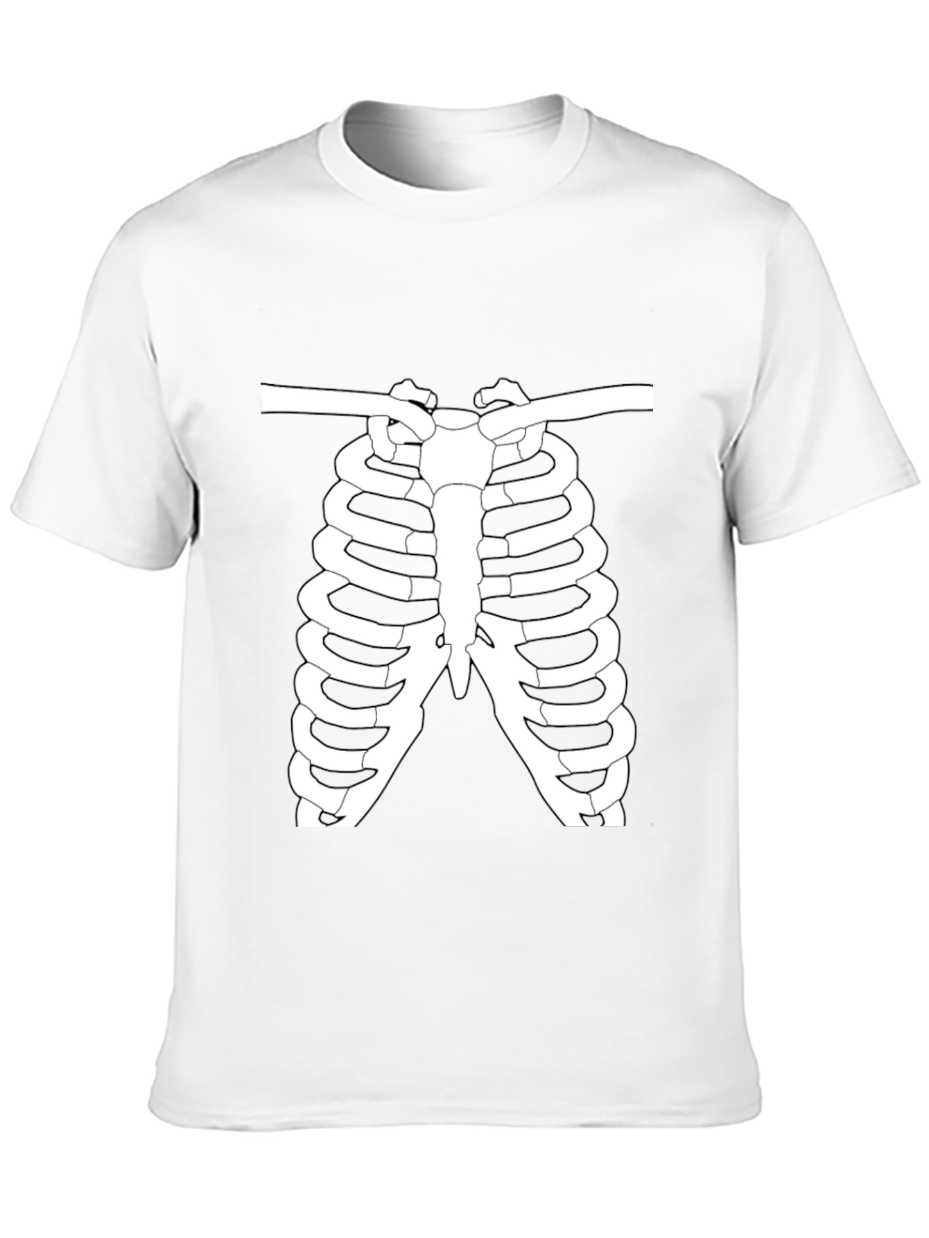 Skeleton Rib Cage Graphic T-Shirt