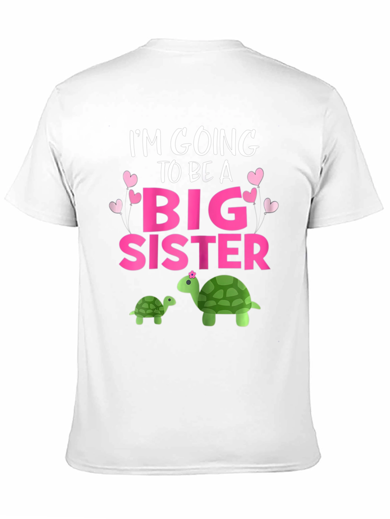 Big Sister Turtle Graphic Tee - Pregnancy Announcement Shirt