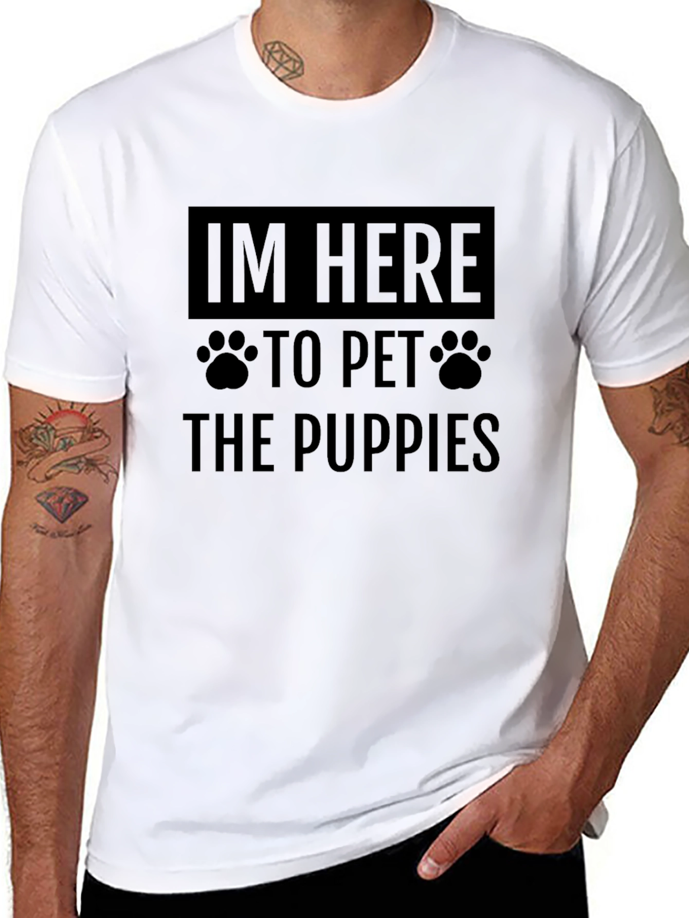 Im Here to Pet The Puppies T-Shirt
