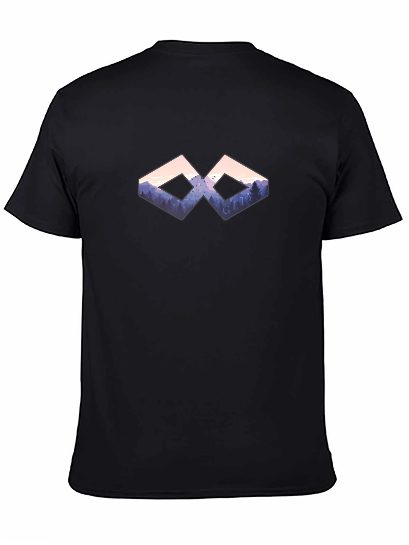 Nature Vista Graphic Black T-Shirt