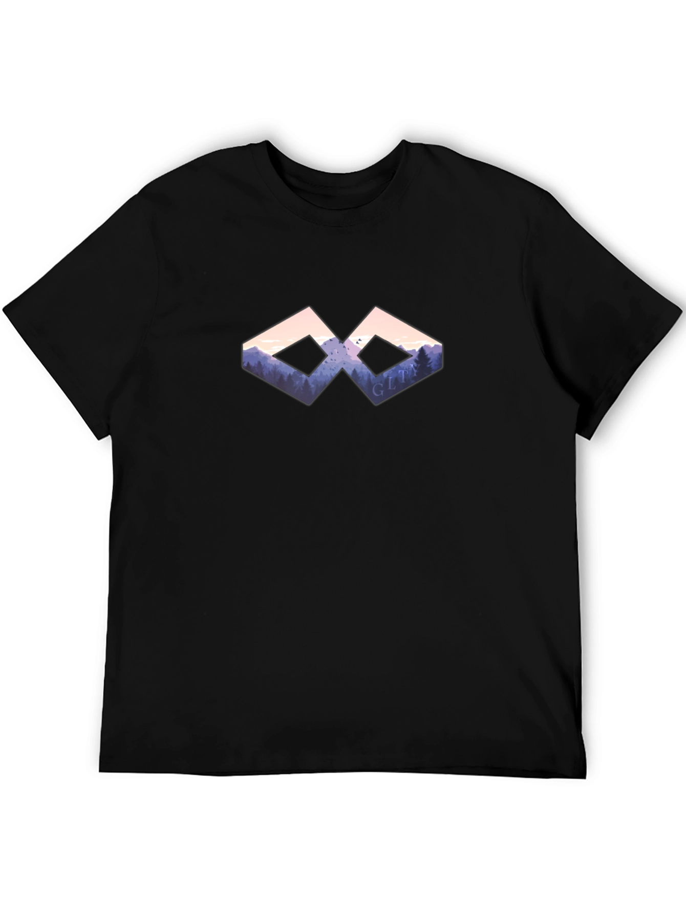 Nature Vista Graphic Black T-Shirt