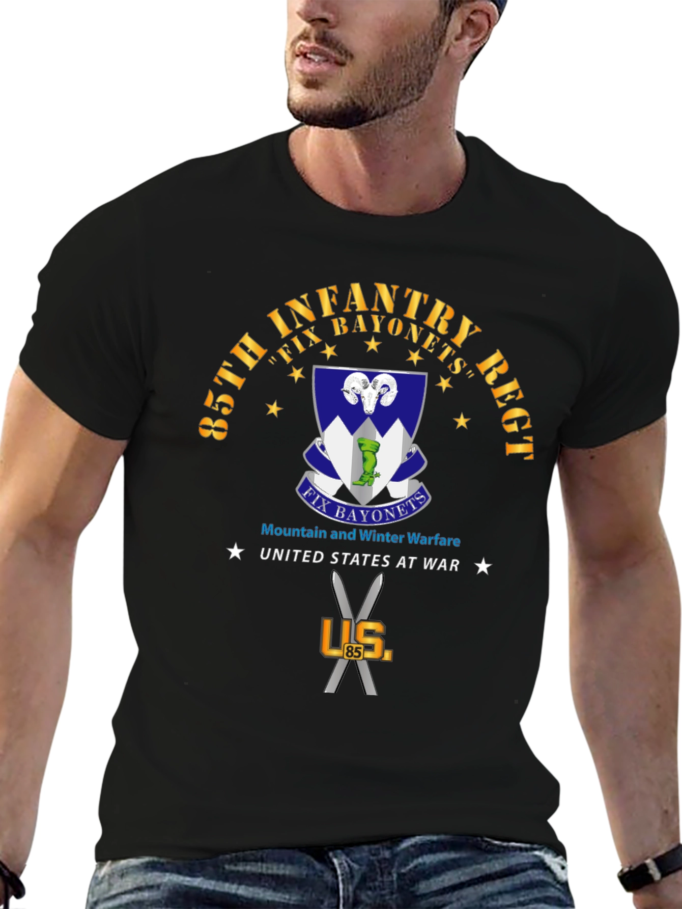 85th Infantry Regiment Fix Bayonets T-Shirt