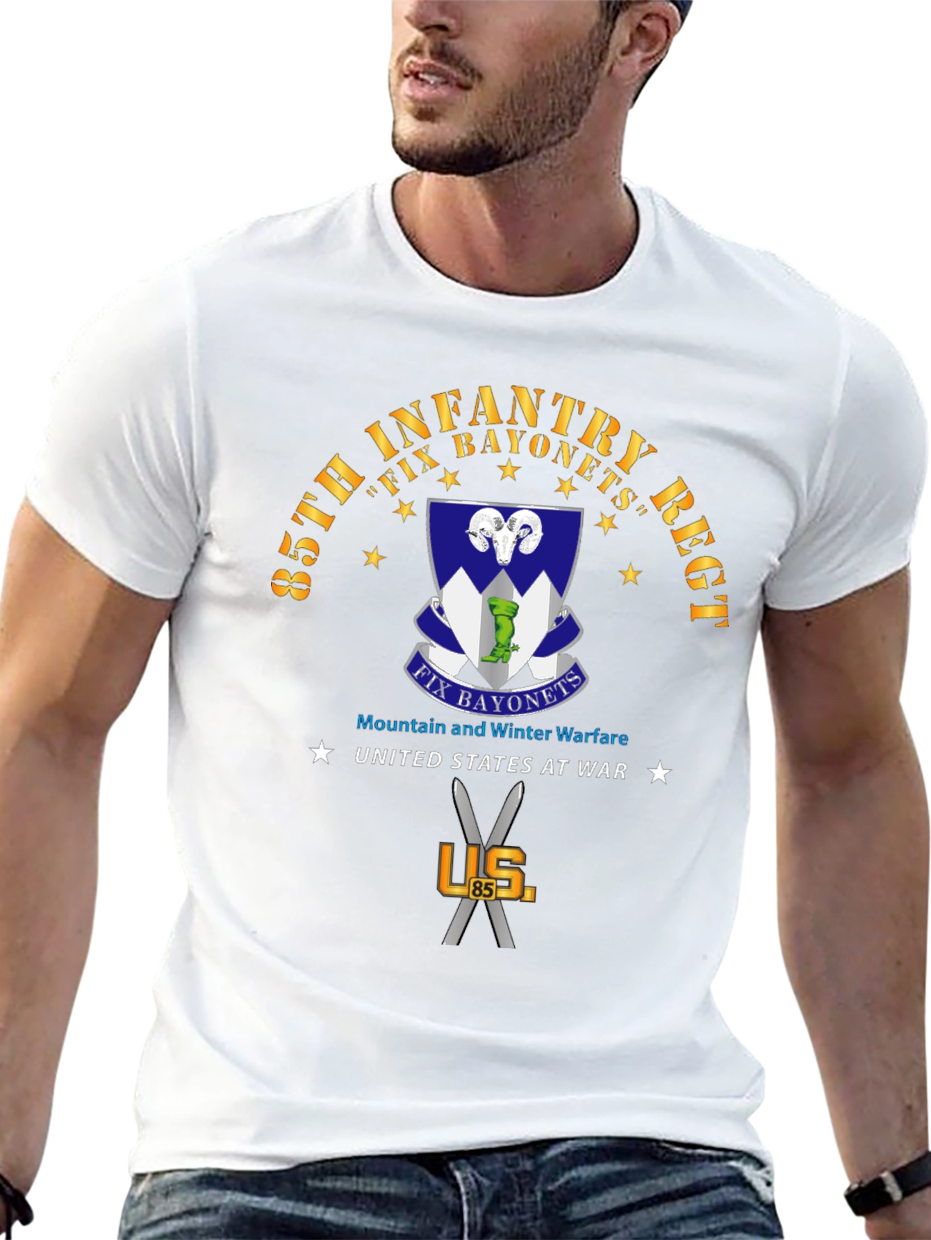 85th Infantry Regiment Fix Bayonets T-Shirt