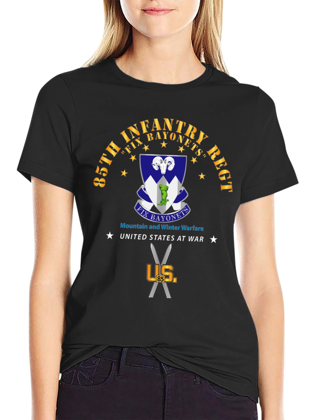 85th Infantry Regiment Fix Bayonets T-Shirt