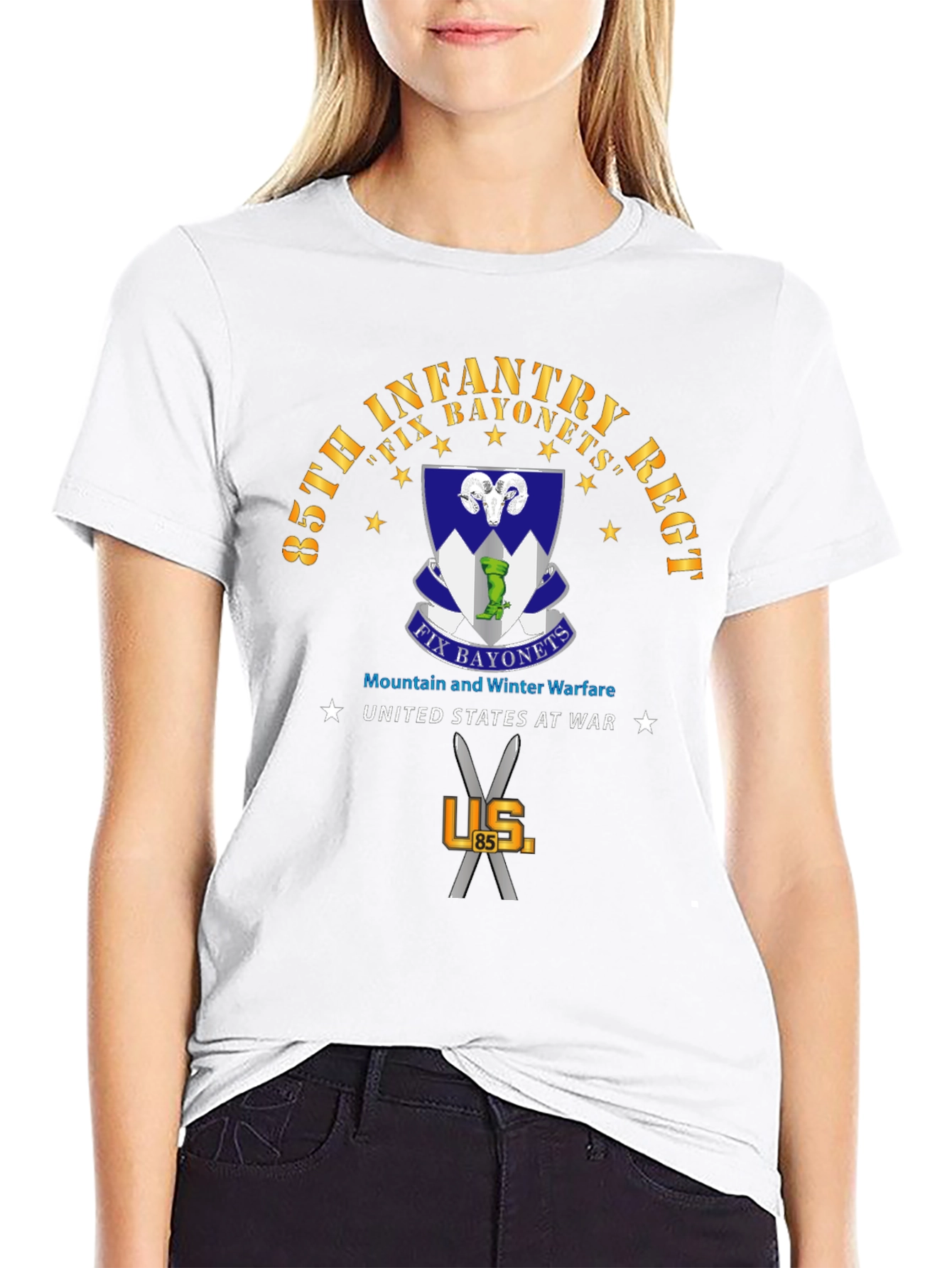 85th Infantry Regiment Fix Bayonets T-Shirt