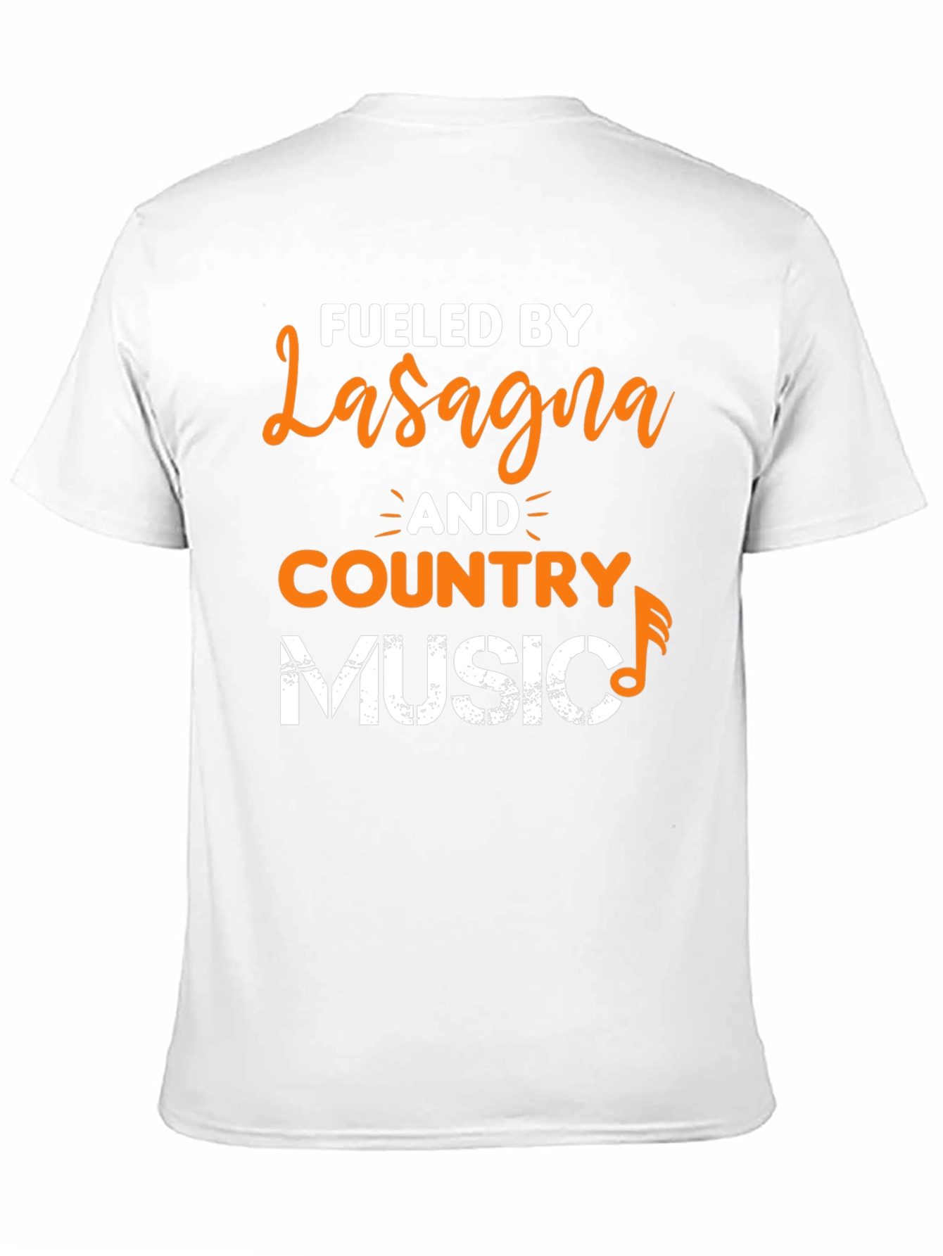 Fueled By Lasagna and Country Music Graphic T-Shirt