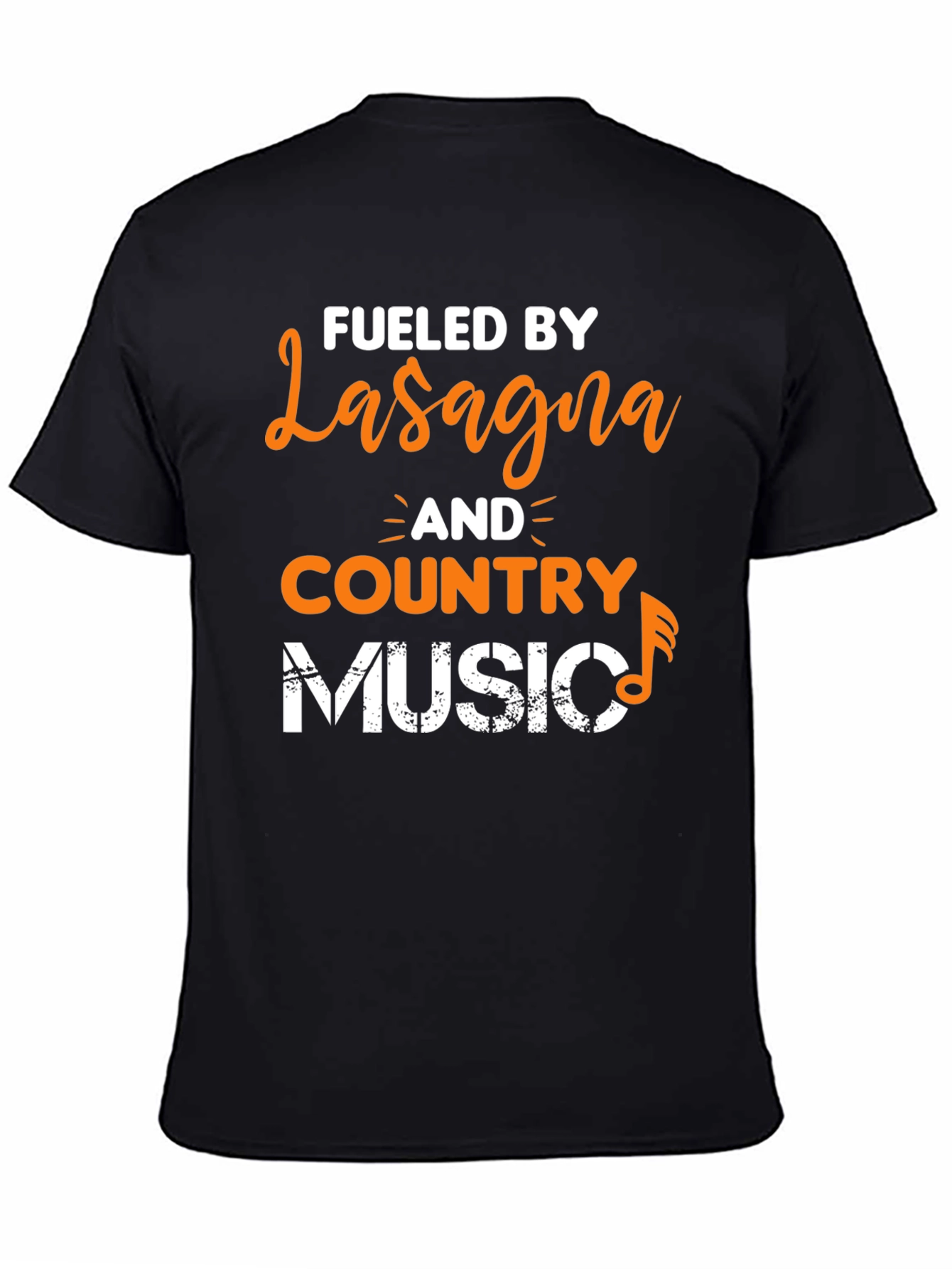 Fueled By Lasagna and Country Music Graphic T-Shirt