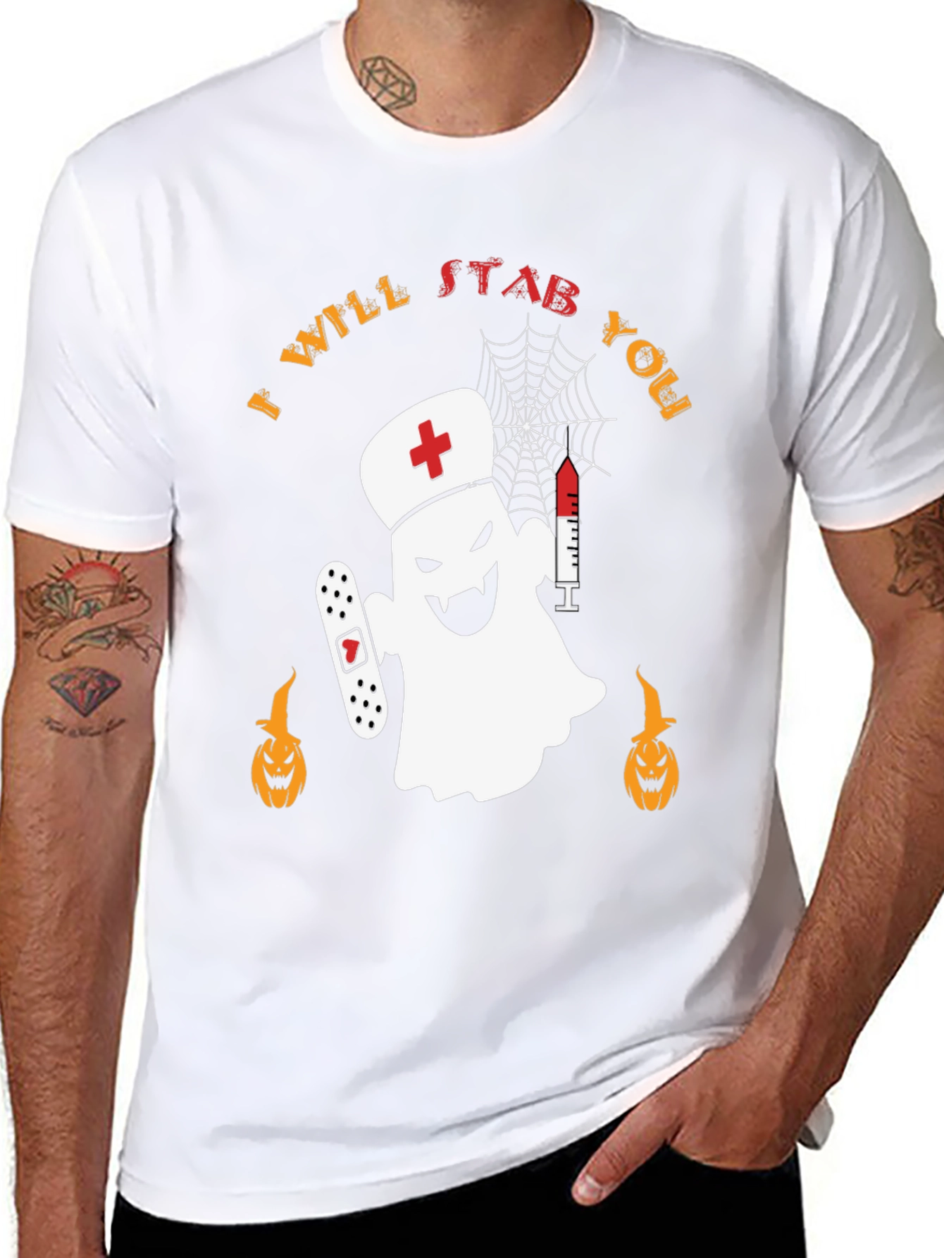 Spooky Nurse Ghost Halloween T-Shirt