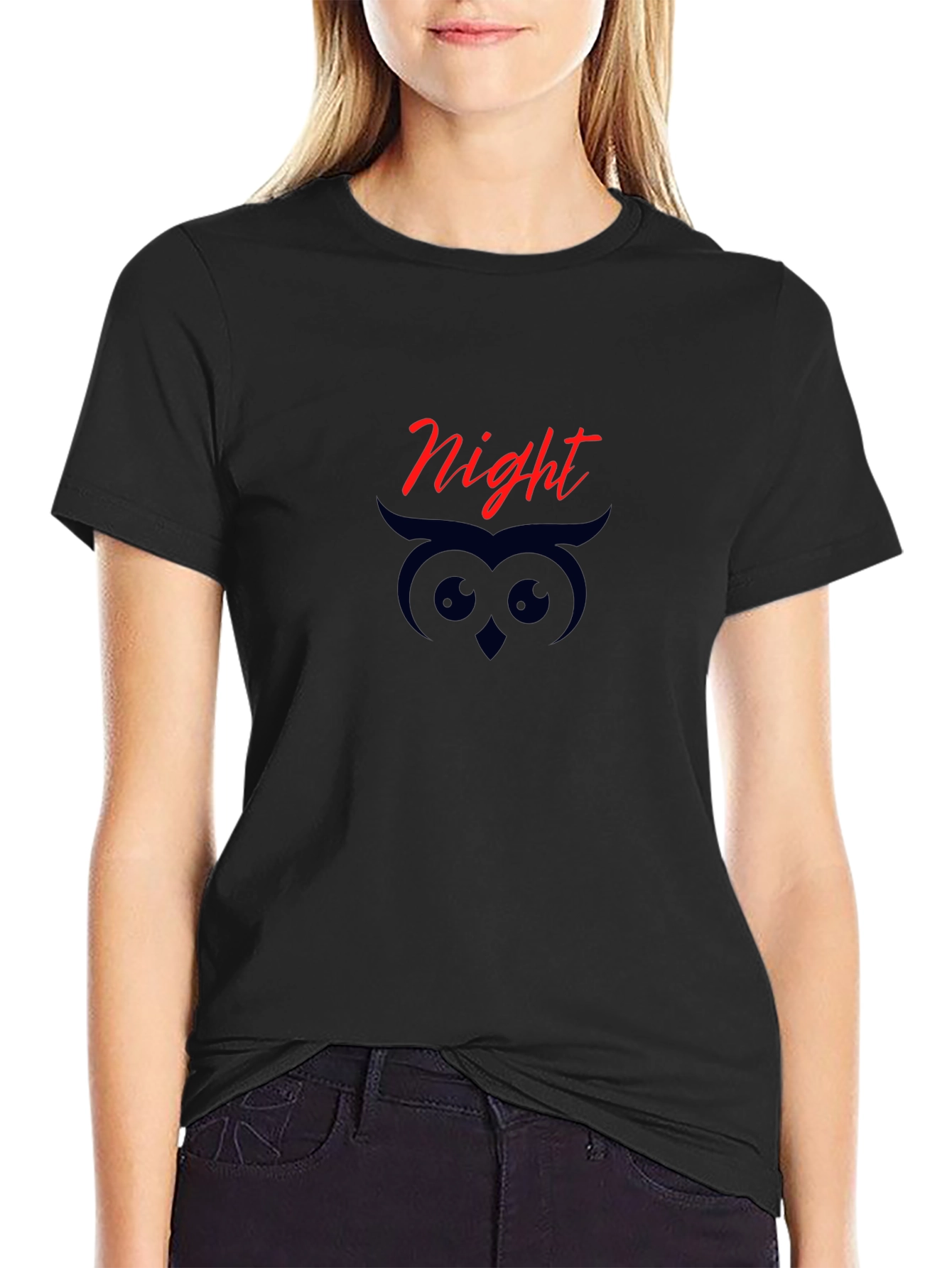Night Owl Graphic Tee - Black