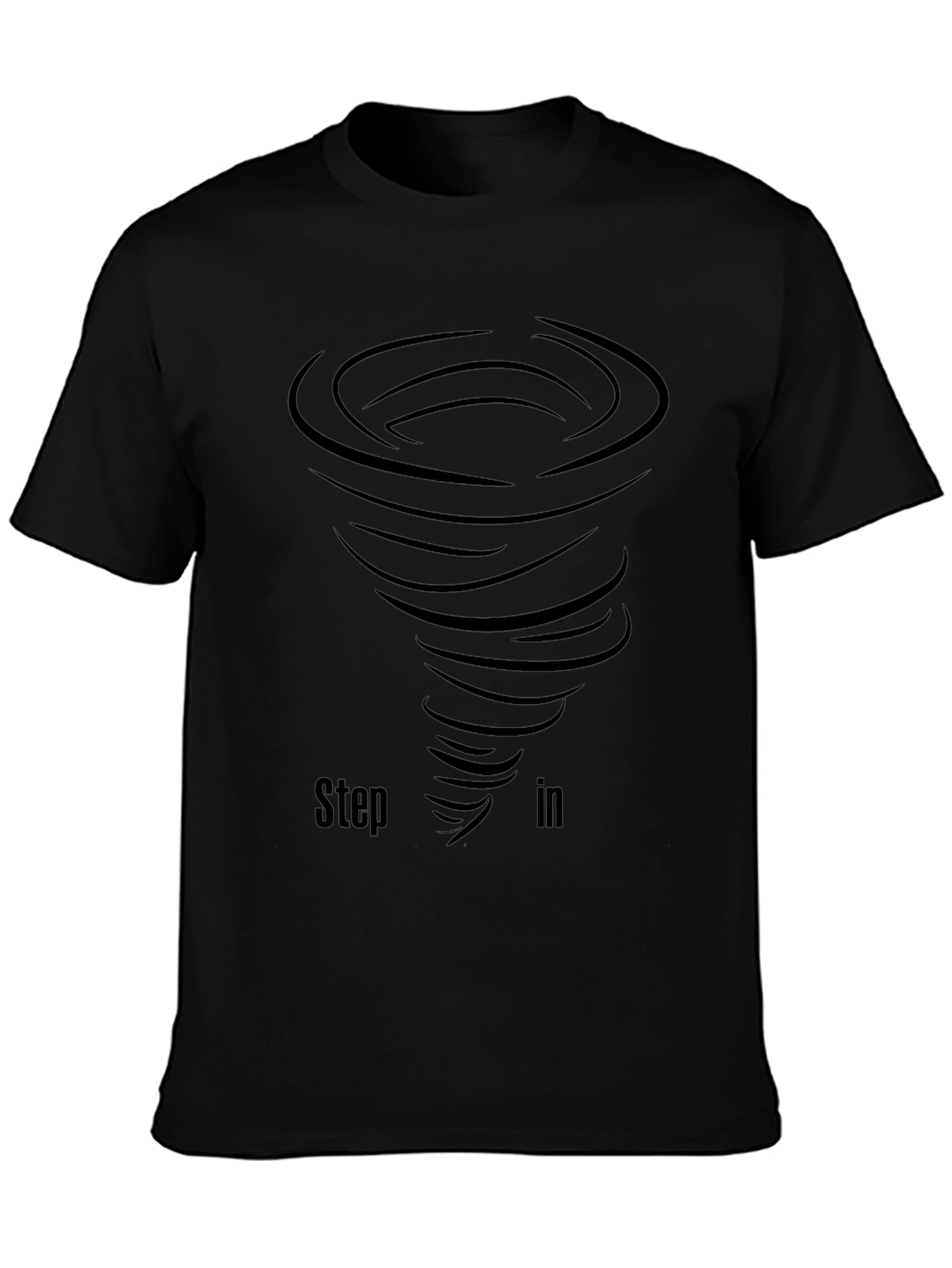 Step In Tornado Black Graphic T-Shirt