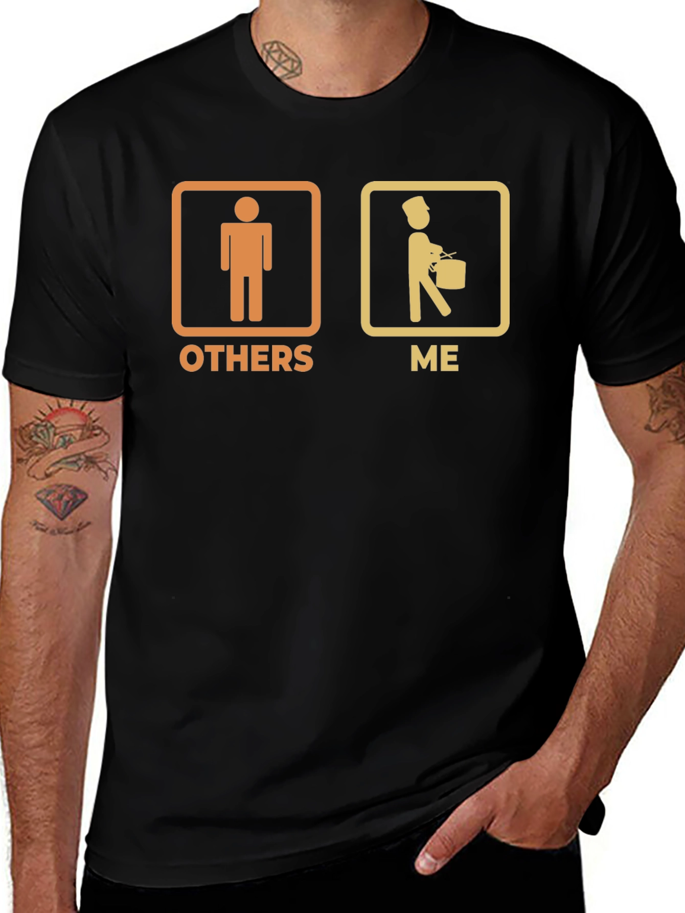 Funny Band Drummer Graphic Tee