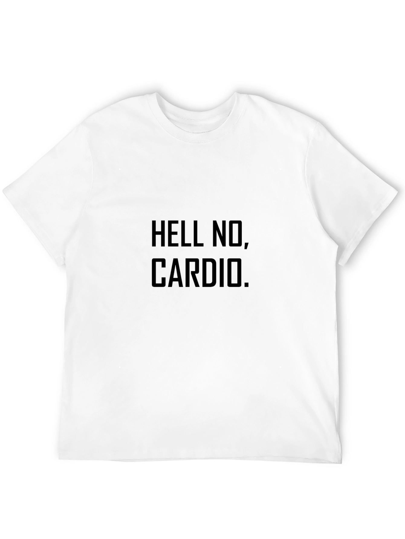 Hell No Cardio Black Graphic Tee Shirt
