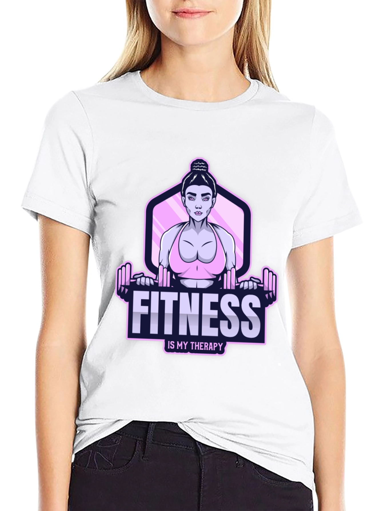 Fitness Therapy Graphic Tee - Workout Motivation Shirt