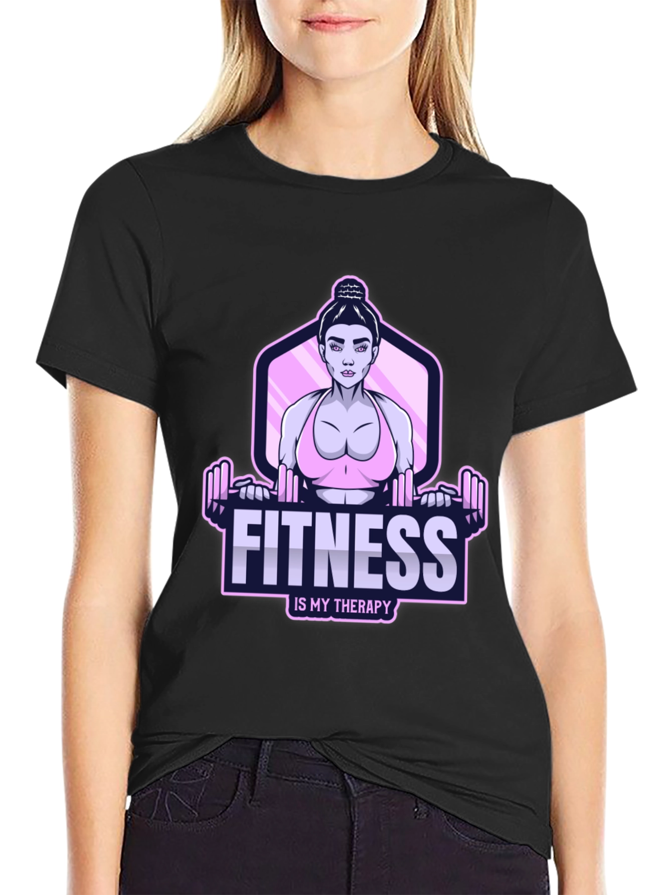 Fitness Therapy Graphic Tee - Workout Motivation Shirt