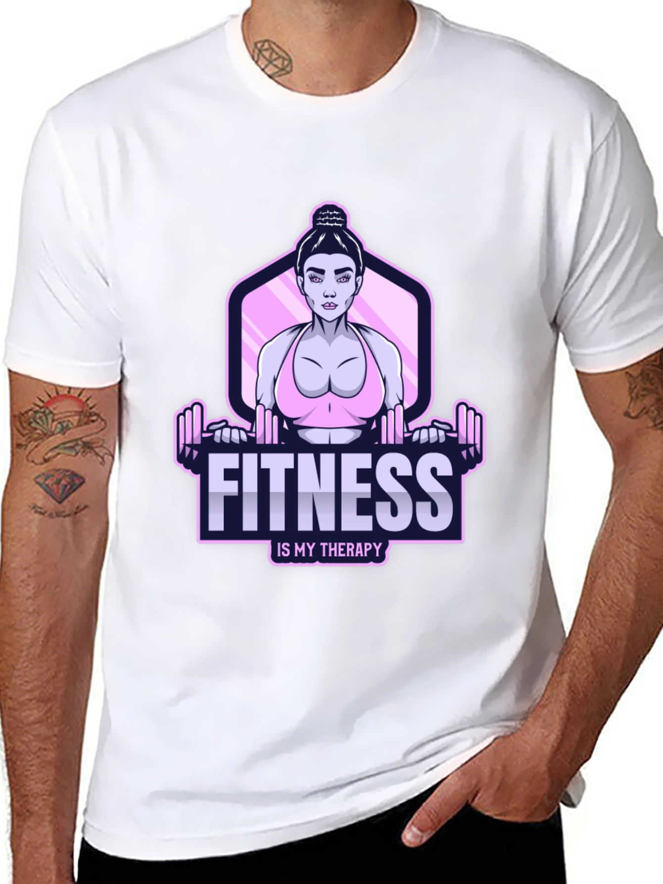 Fitness Therapy Graphic Tee - Workout Motivation Shirt
