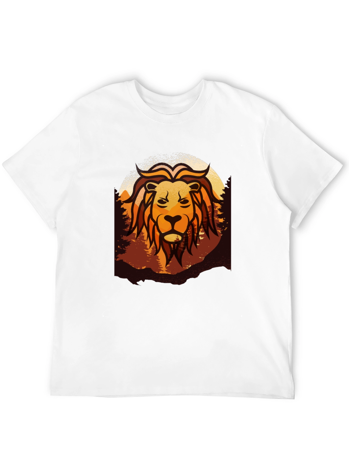 Lion Graphic Tee - Nature Inspired Design