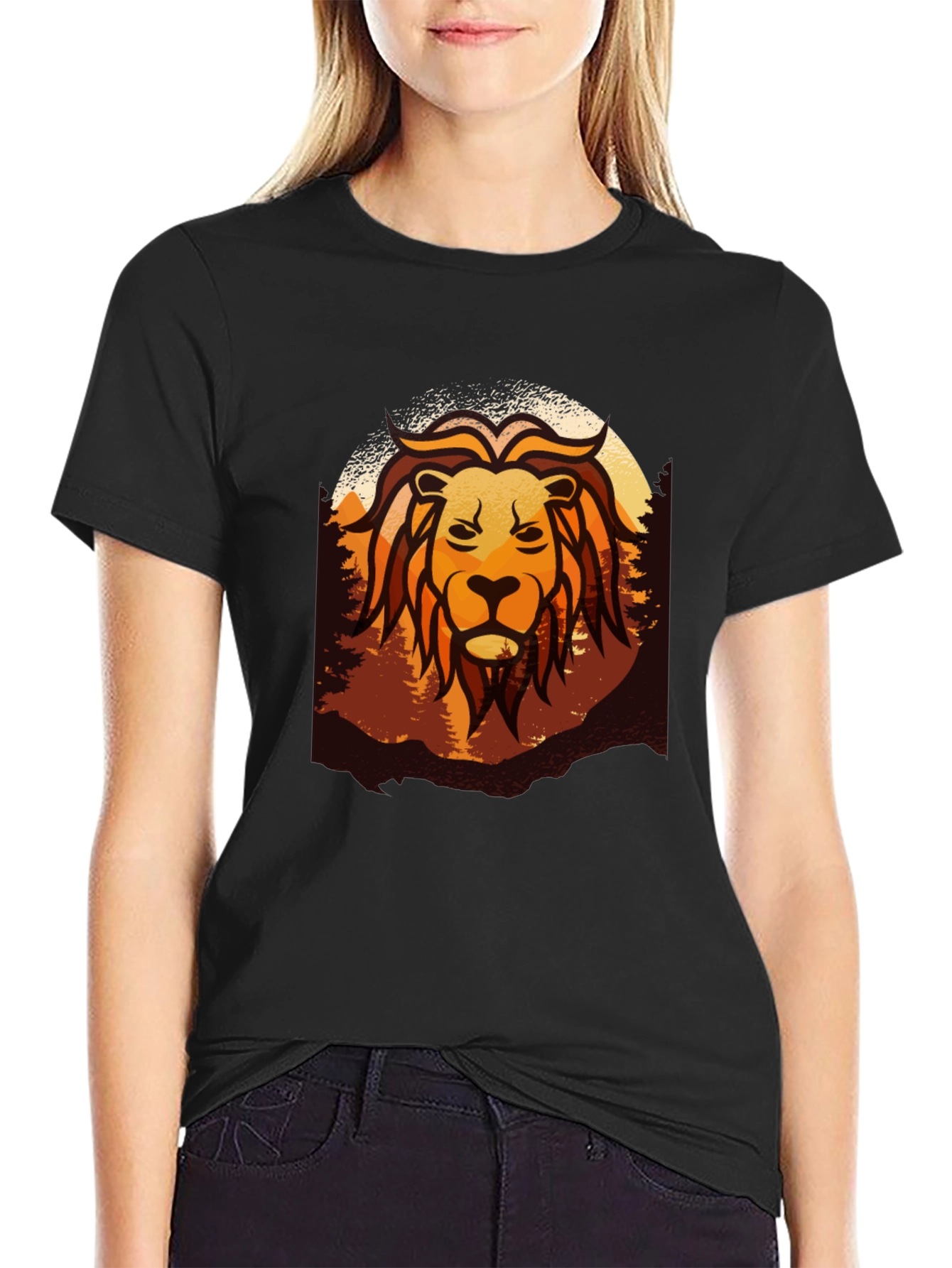 Lion Graphic Tee - Nature Inspired Design