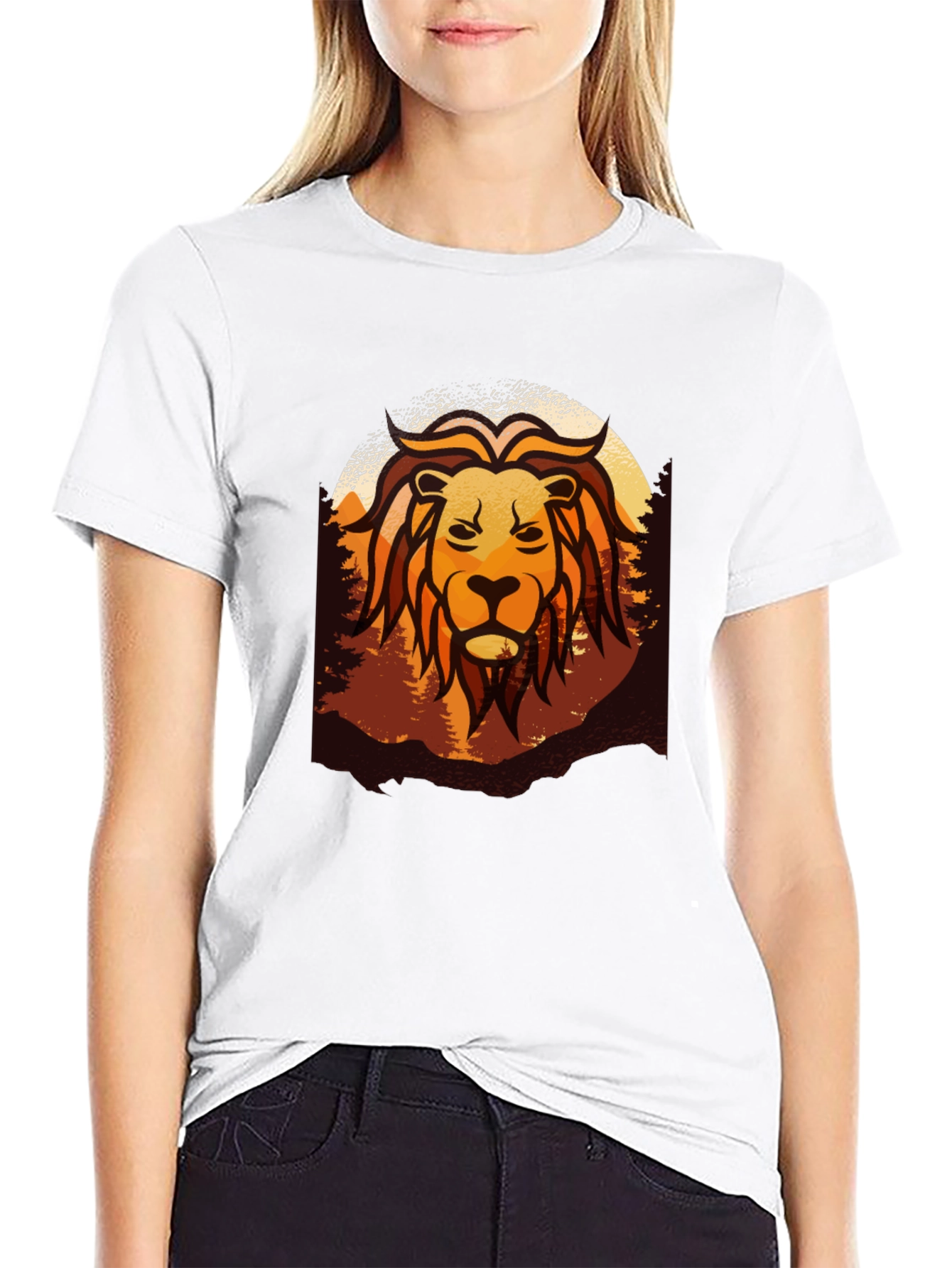 Lion Graphic Tee - Nature Inspired Design