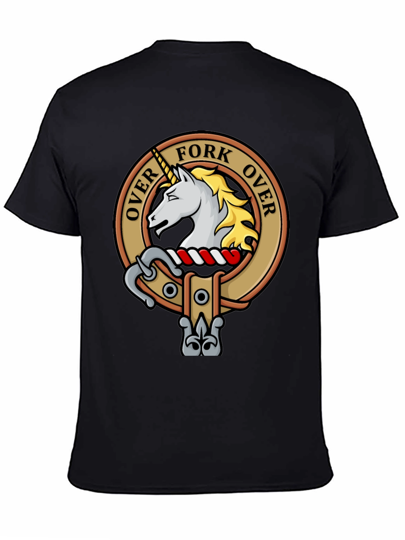 Over Fork Over T-Shirt Scottish Clan Crest