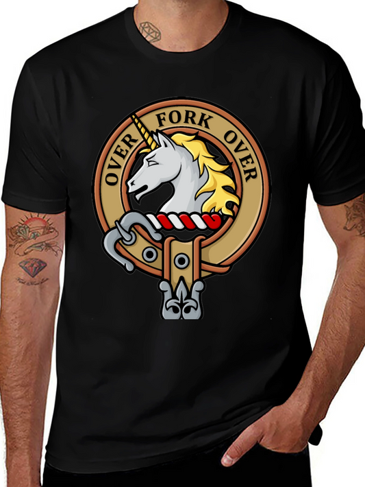 Over Fork Over T-Shirt Scottish Clan Crest