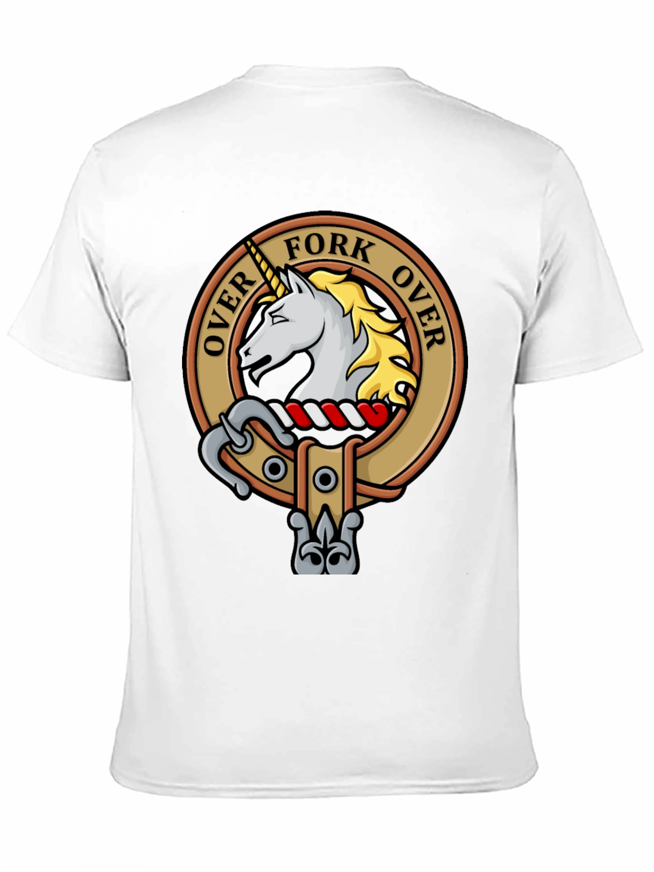 Over Fork Over T-Shirt Scottish Clan Crest