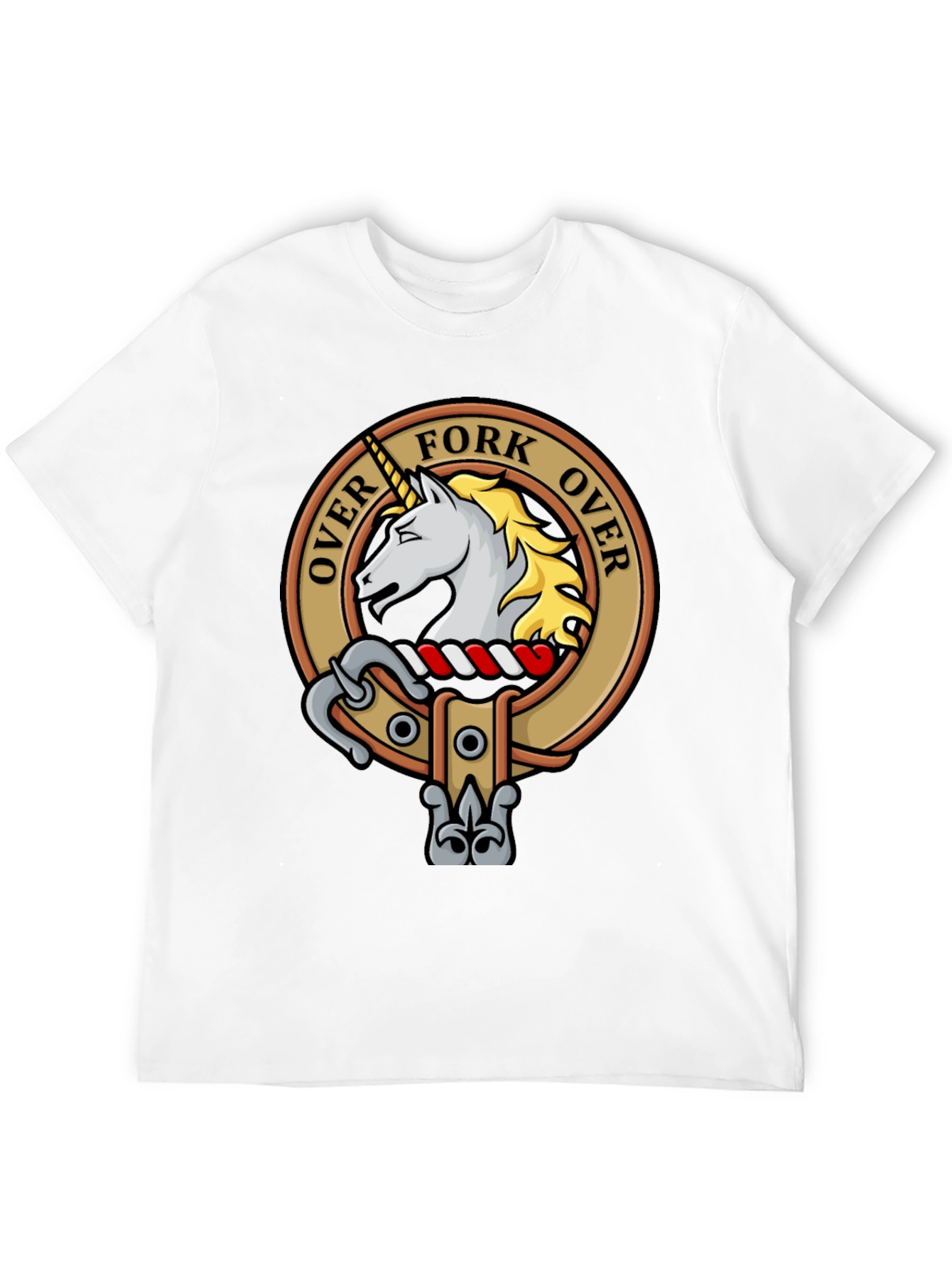 Over Fork Over T-Shirt Scottish Clan Crest