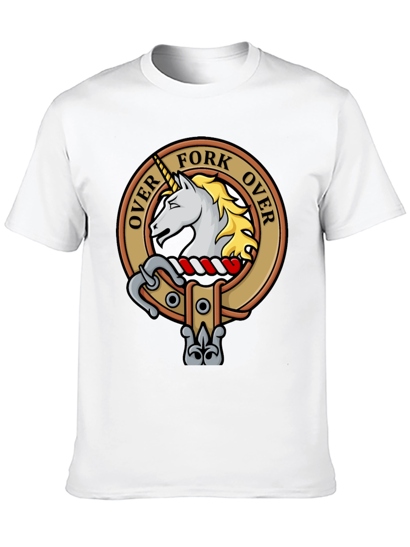 Over Fork Over T-Shirt Scottish Clan Crest