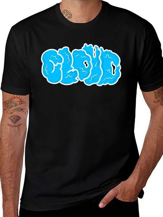 Cloud Graphic T-Shirt - Black Cotton Tee