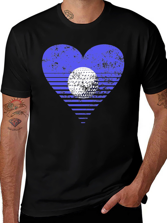Golf Heart T-Shirt - Vintage Style