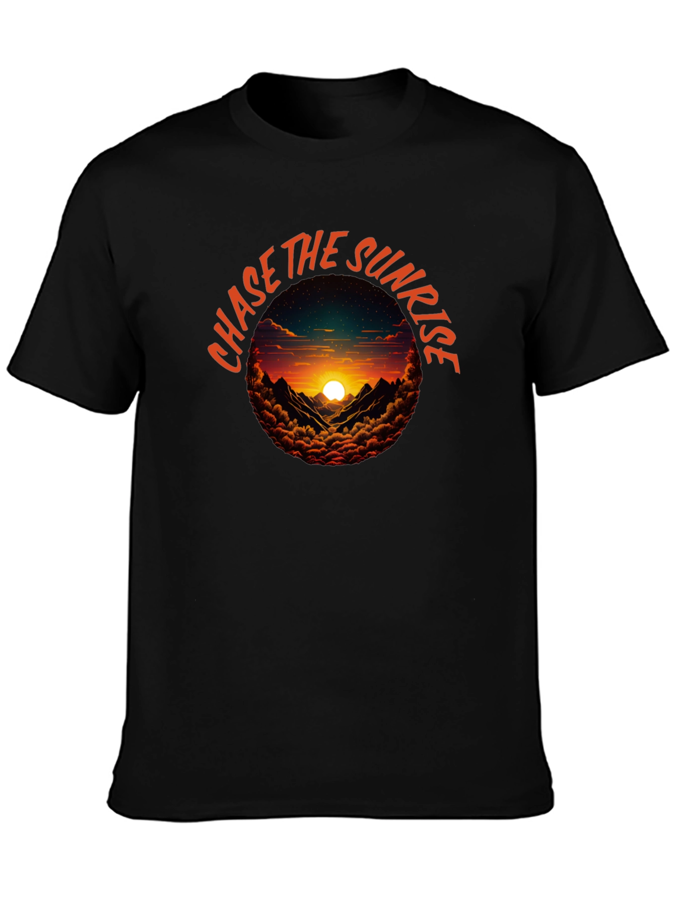Chase The Sunrise Graphic Tee - Black