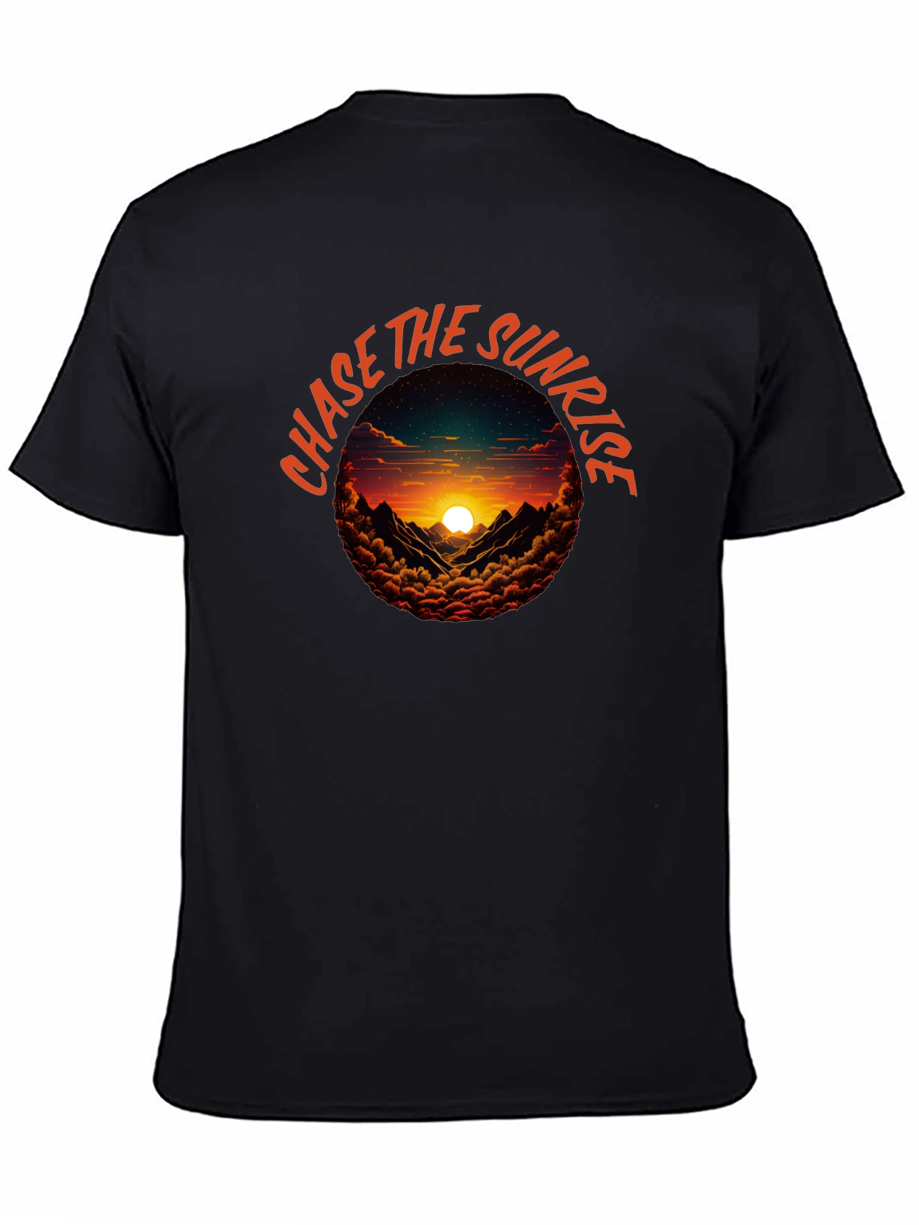 Chase The Sunrise Graphic Tee - Black