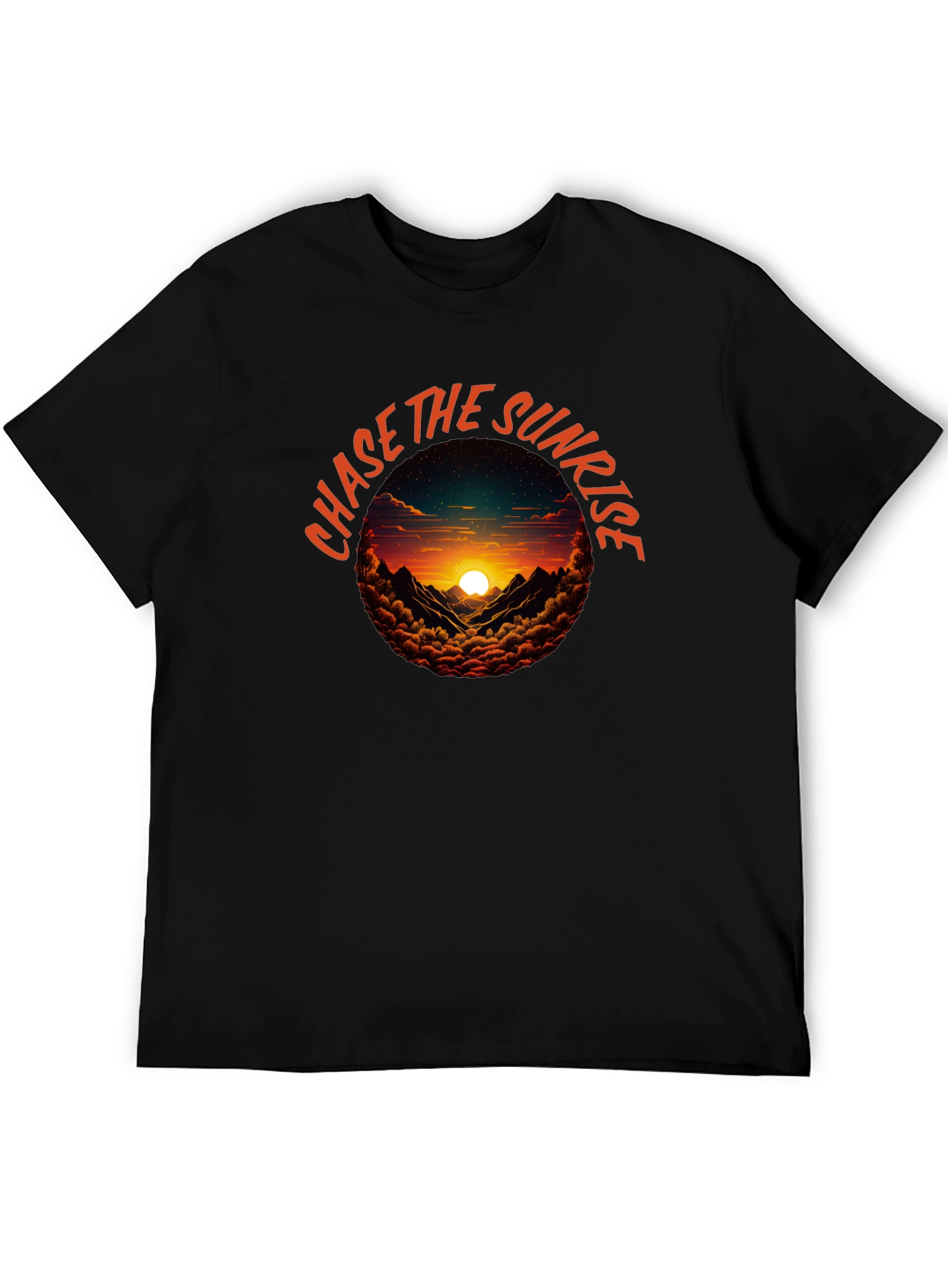 Chase The Sunrise Graphic Tee - Black